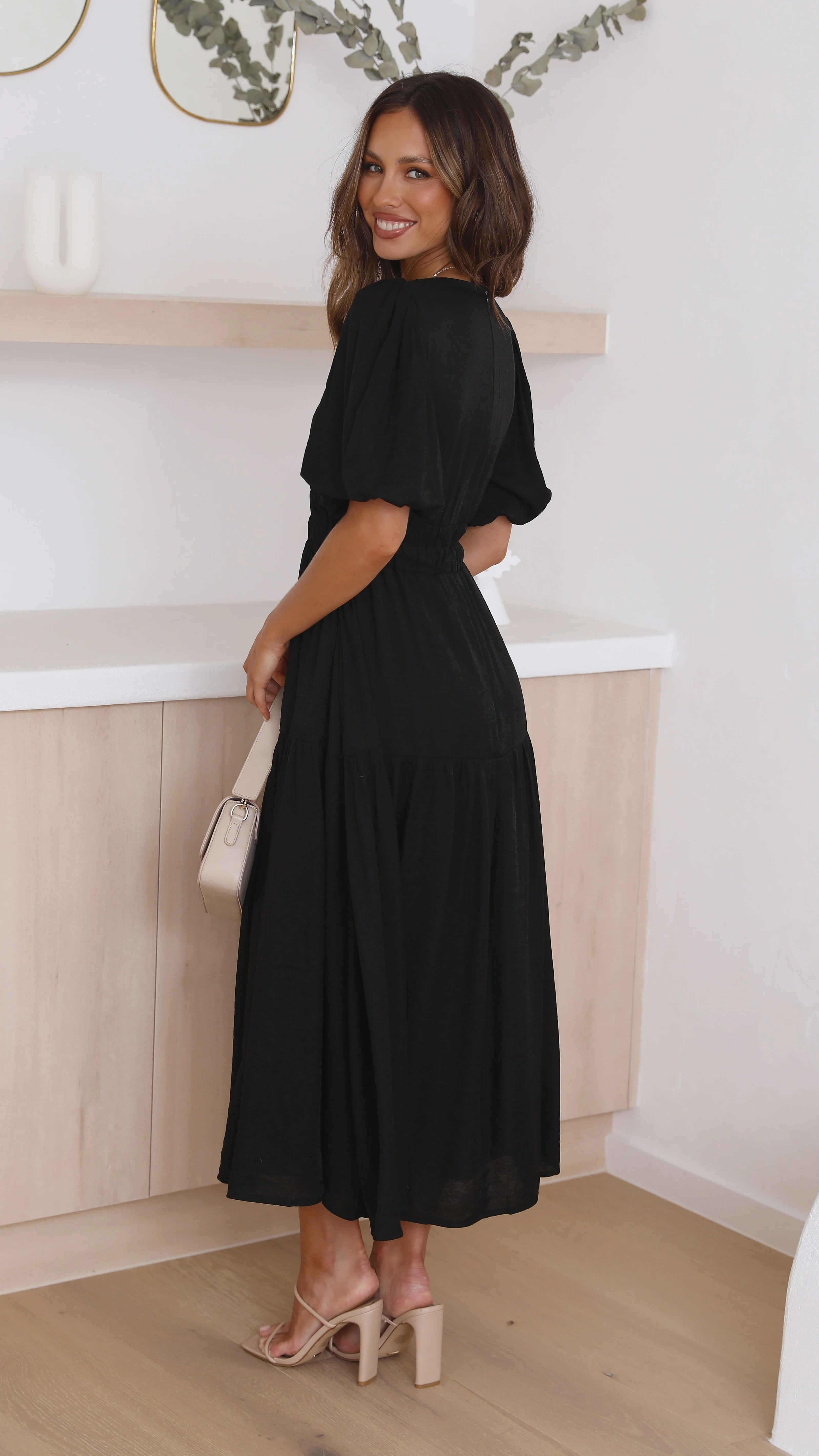 Erin Midi Dress - Black - Image 15