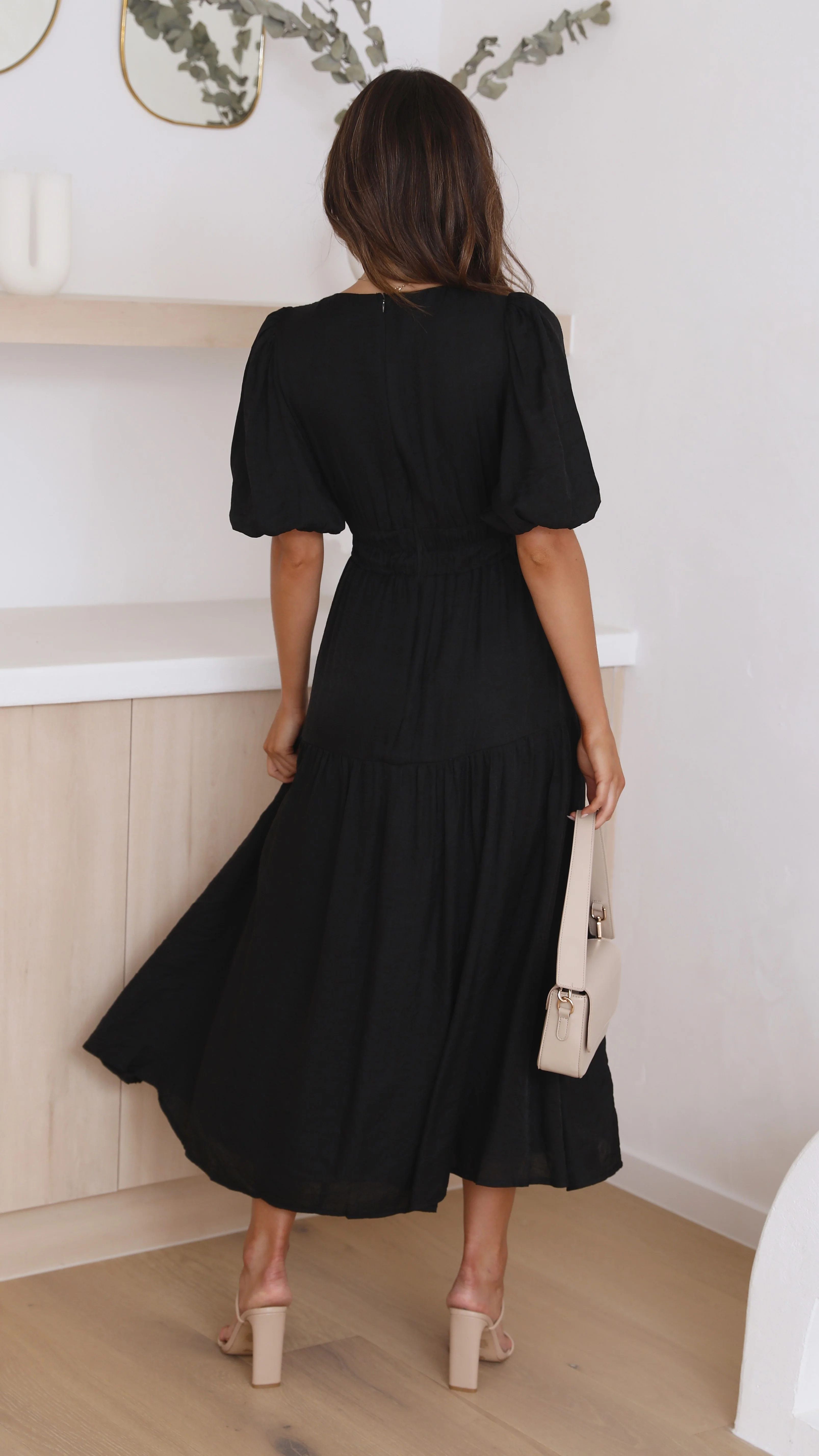 Erin Midi Dress - Black - Image 4