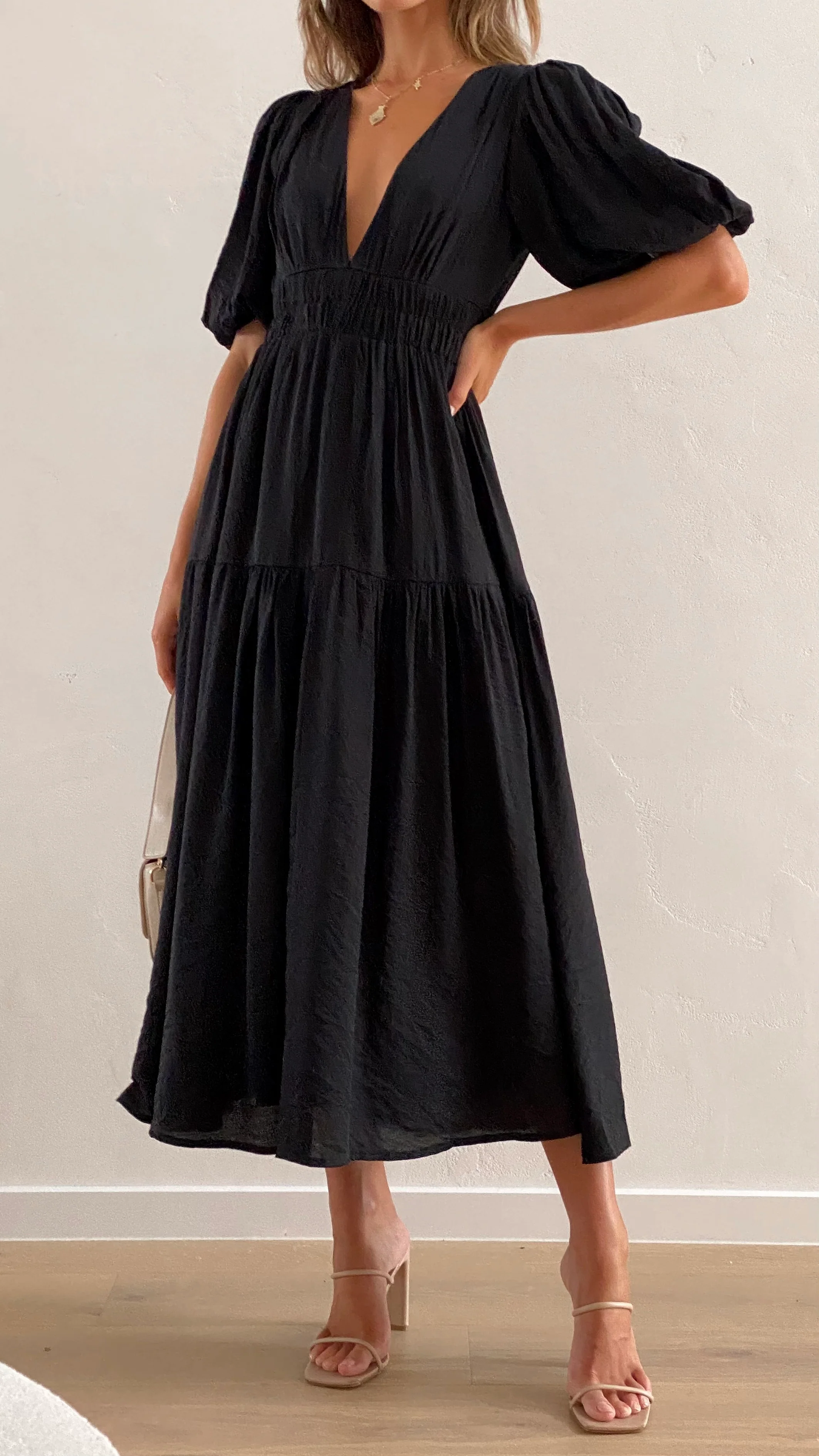 Erin Midi Dress - Black - Image 5