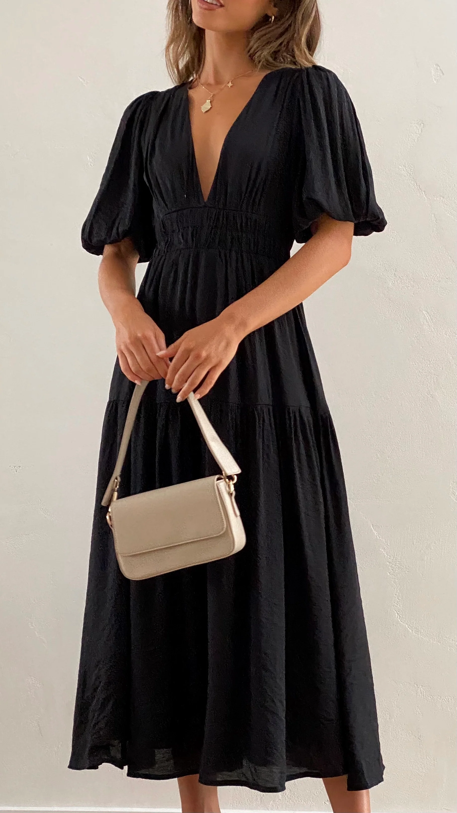 Erin Midi Dress - Black - Image 6