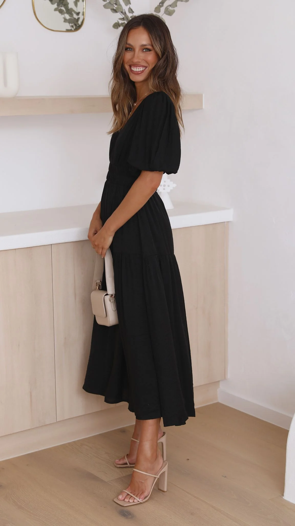 Erin Midi Dress - Black - Image 8