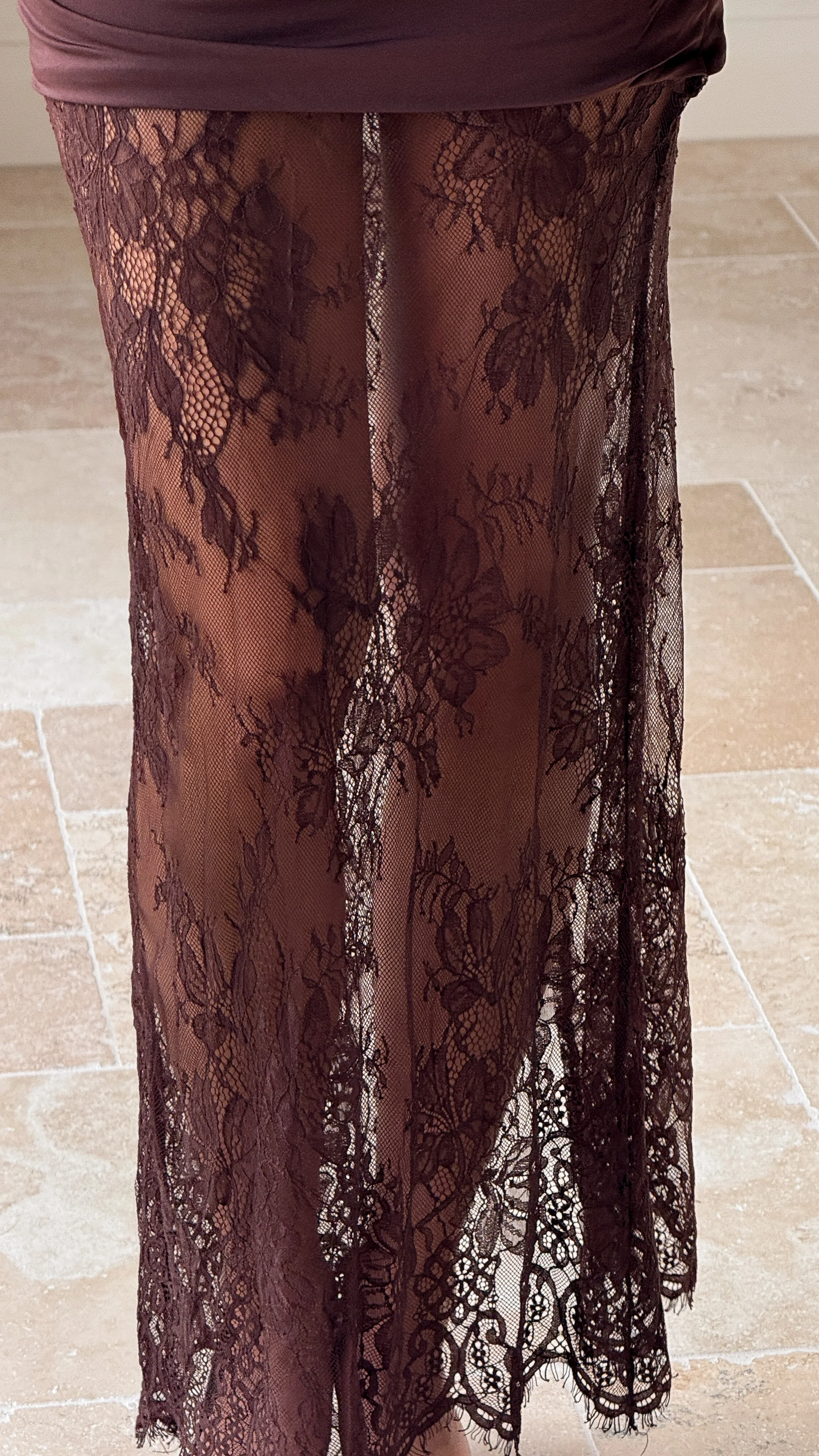 Estella Maxi Dress - Chocolate - Image 8