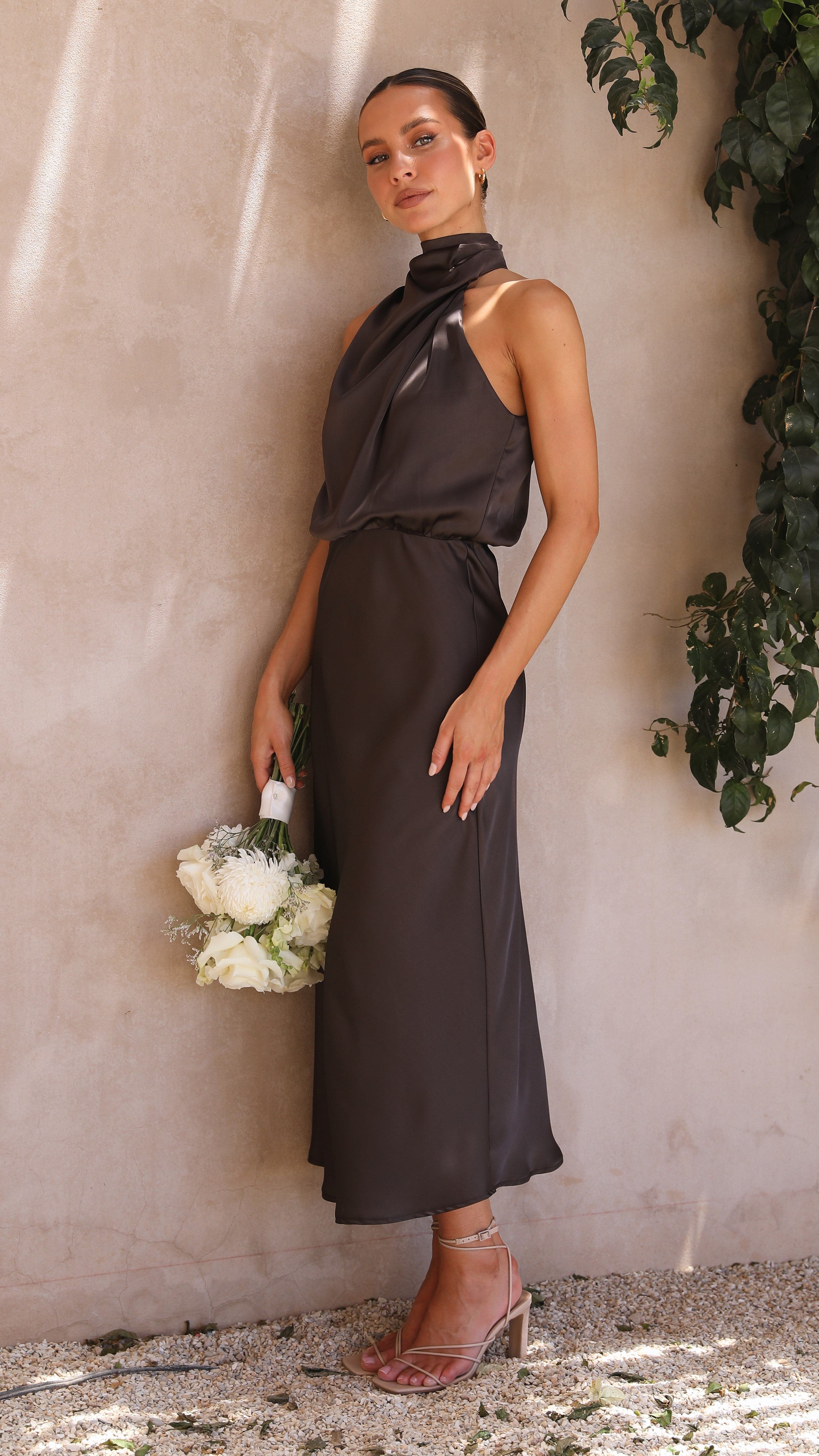 Esther Maxi Dress - Espresso - Image 5