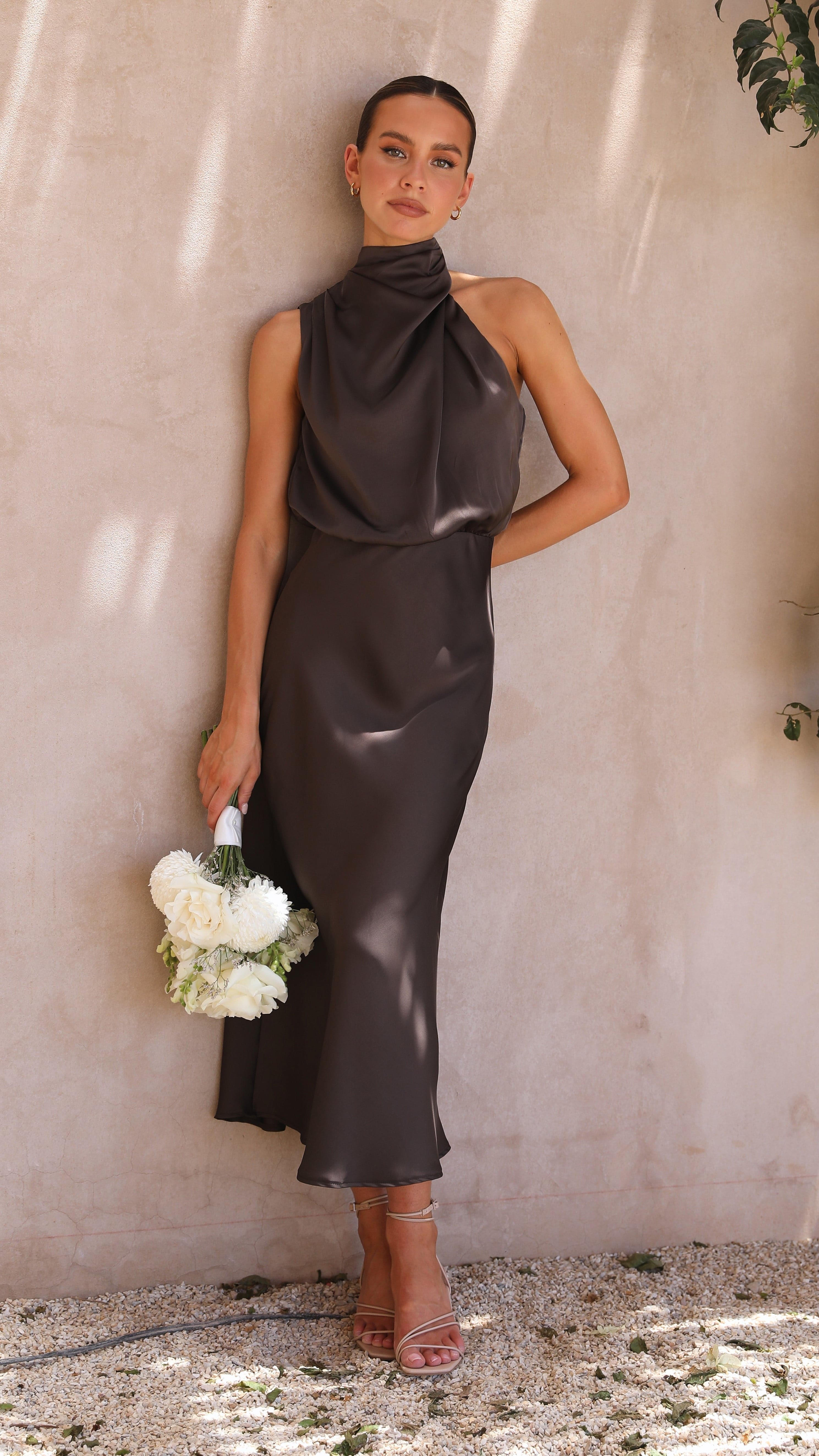 Esther Maxi Dress - Espresso - Image 6