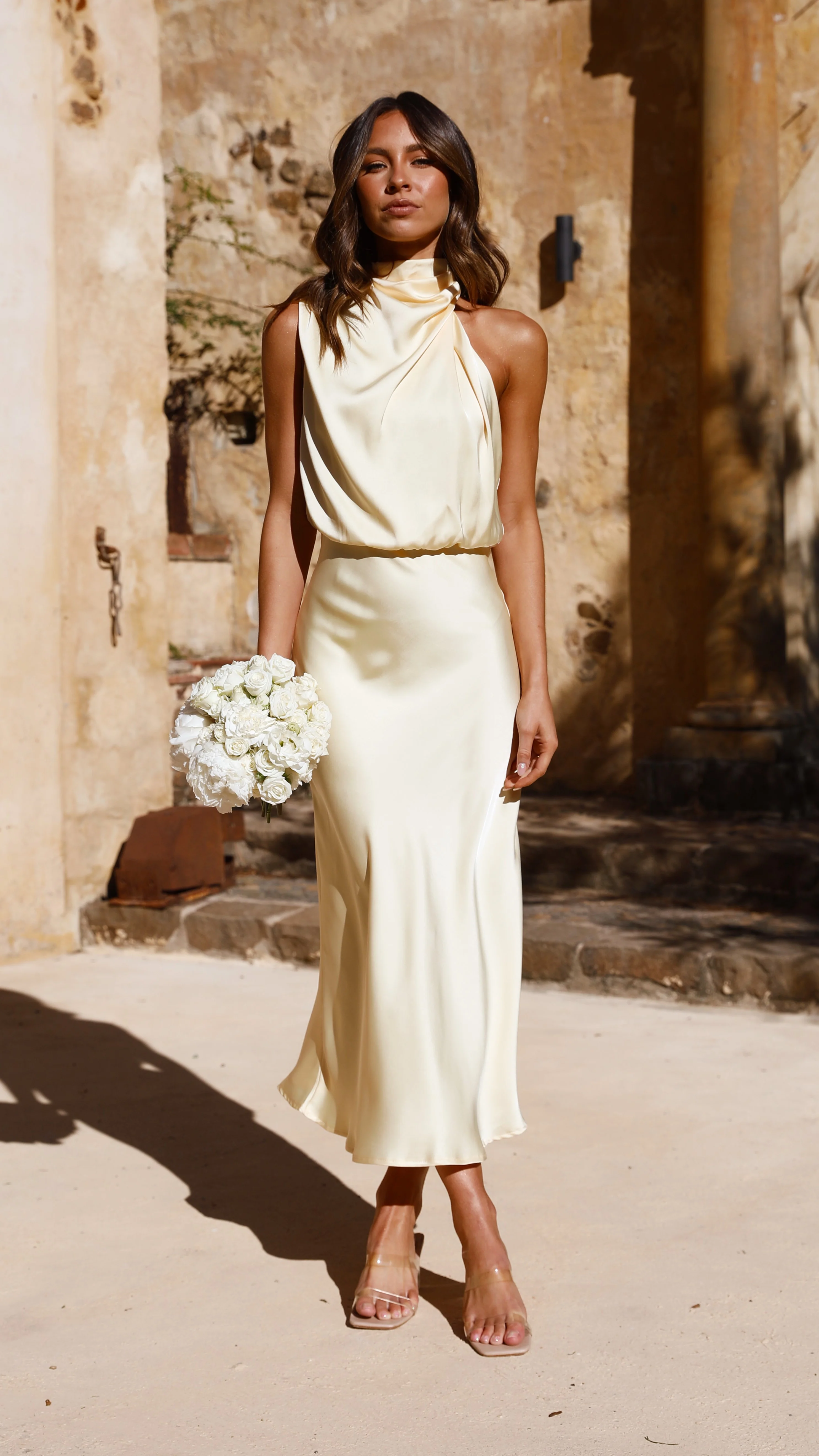 Esther Maxi Dress - Lemon - Image 10