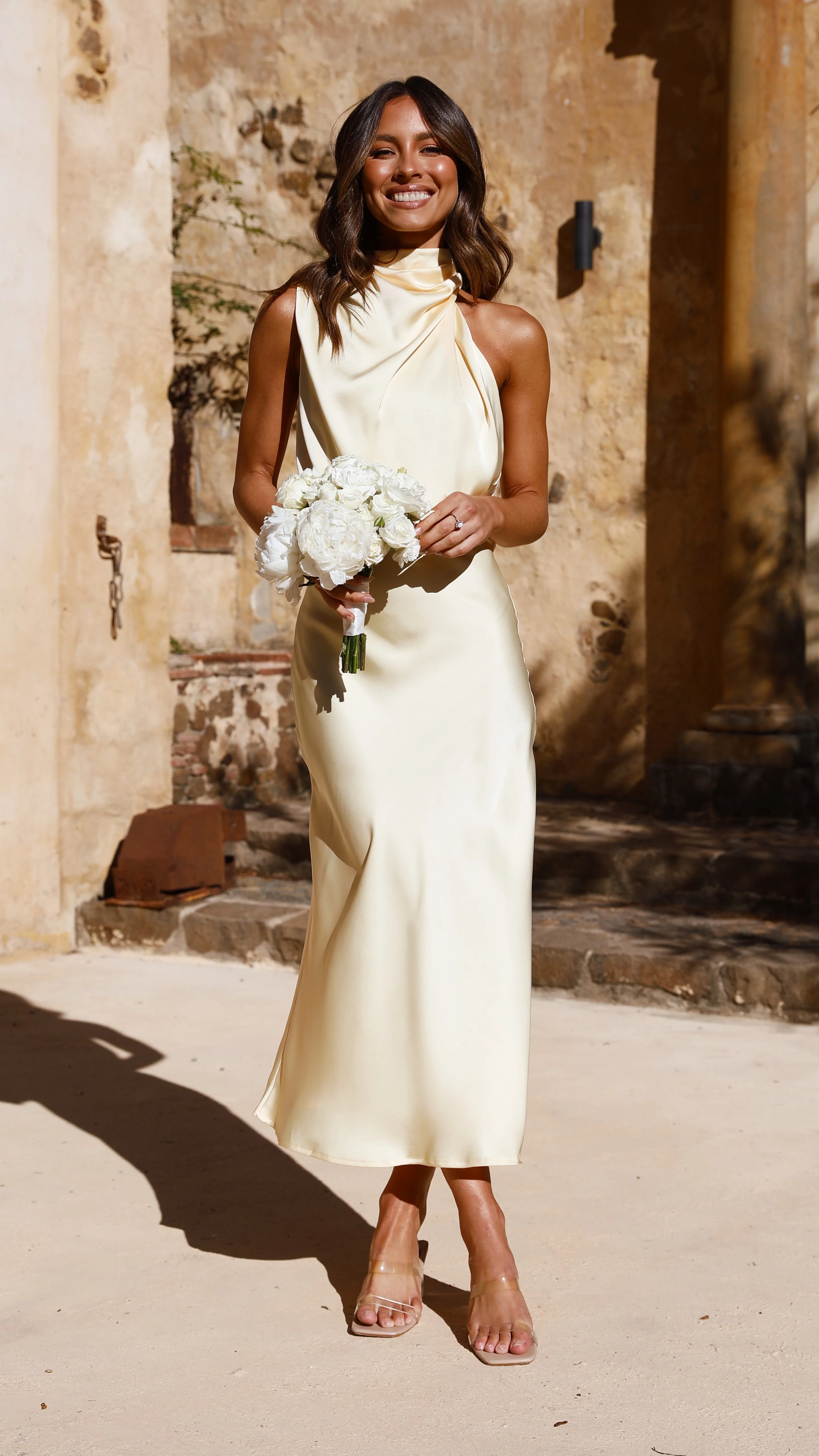 Esther Maxi Dress - Lemon - Image 17