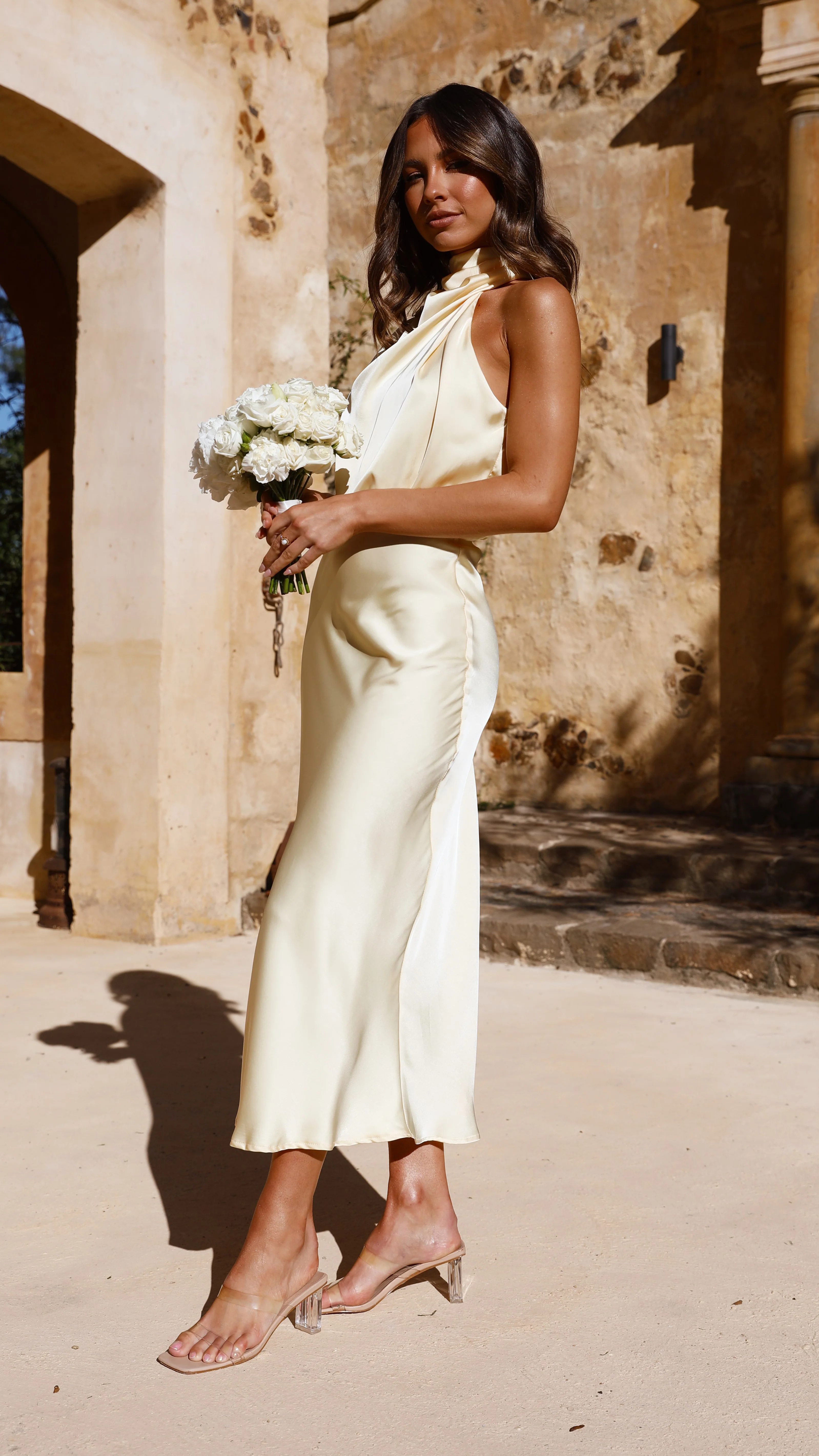 Esther Maxi Dress - Lemon - Image 20