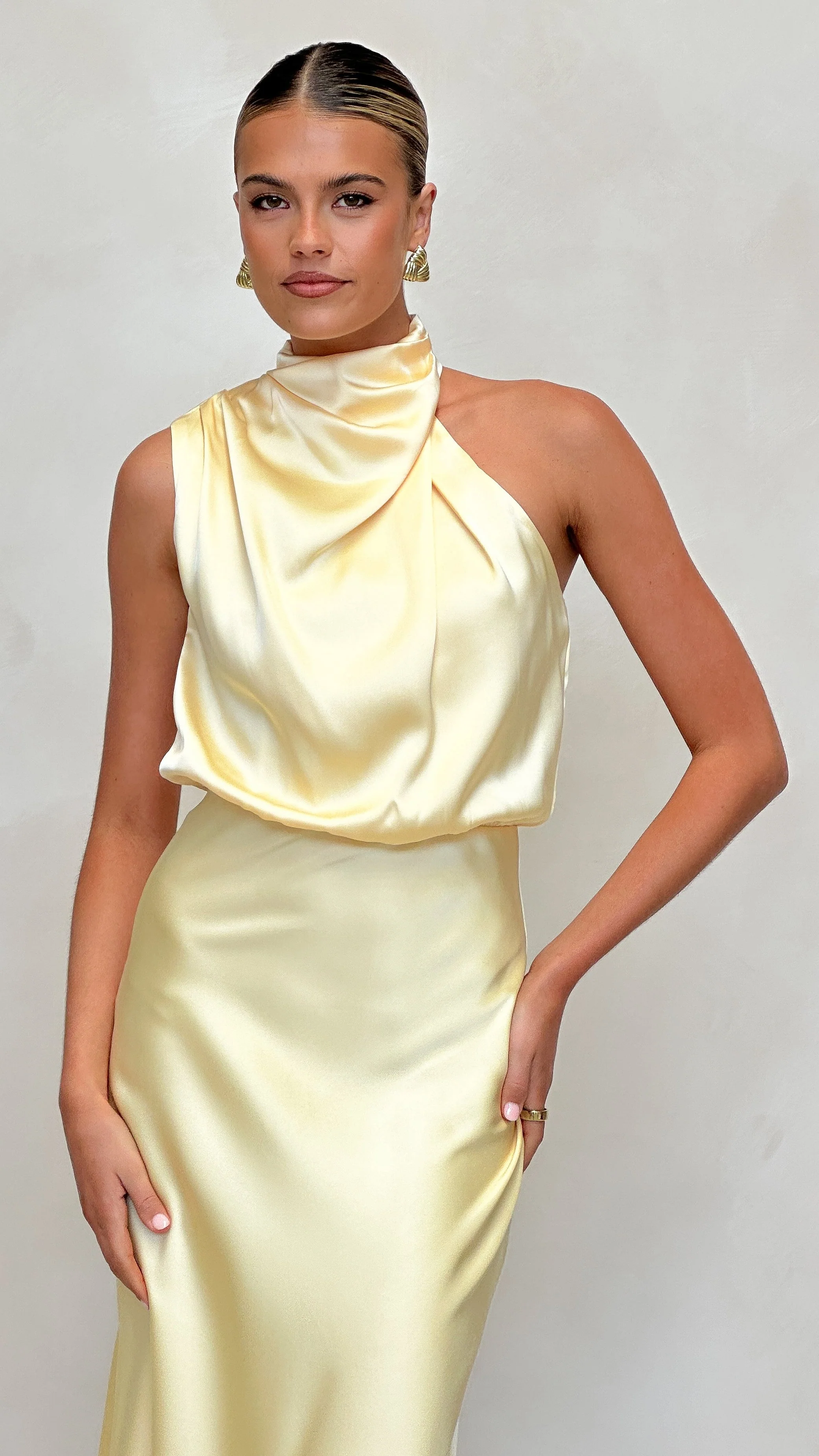 Esther Maxi Dress - Lemon - Image 22