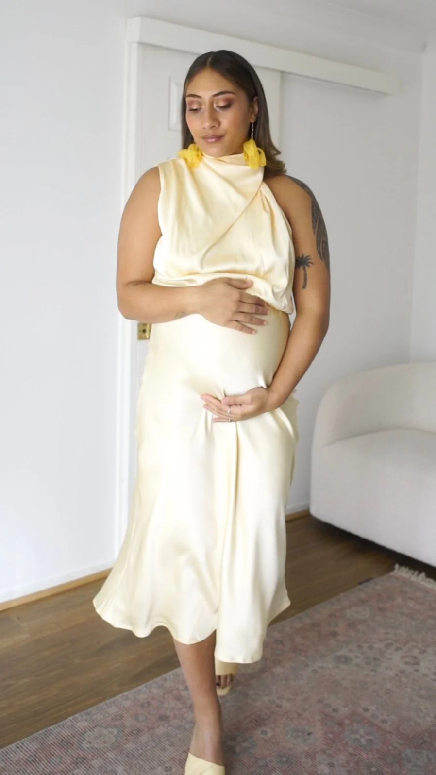 Esther Maxi Dress - Lemon - Image 23
