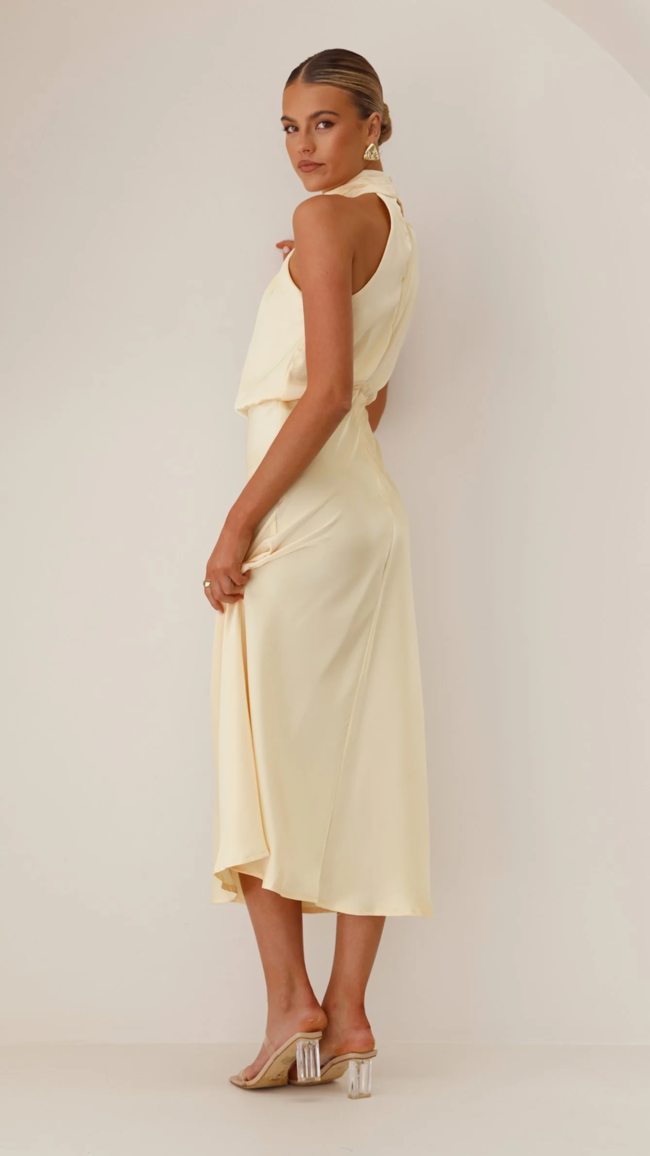 Esther Maxi Dress - Lemon - Image 26