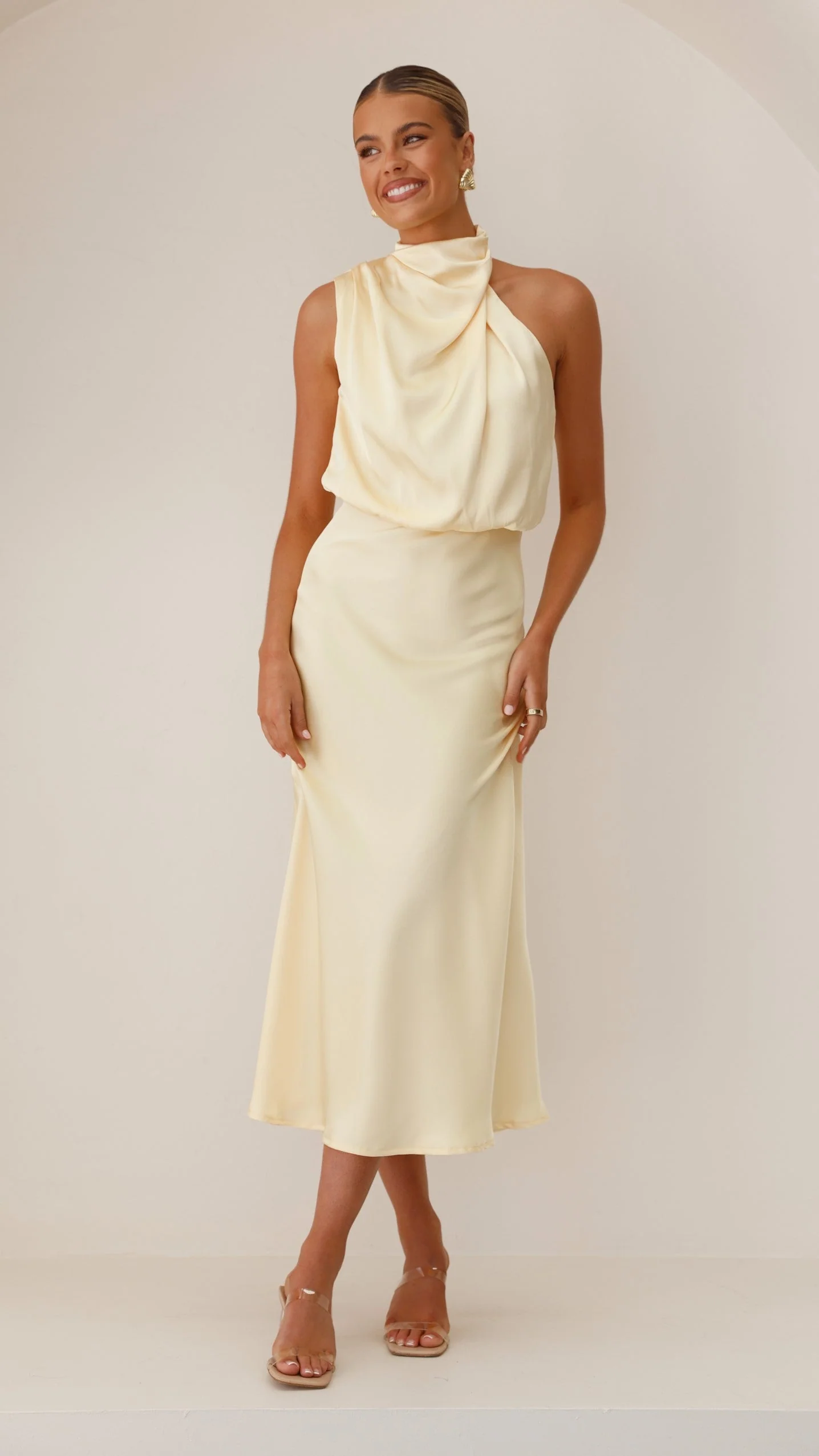 Esther Maxi Dress - Lemon - Image 27