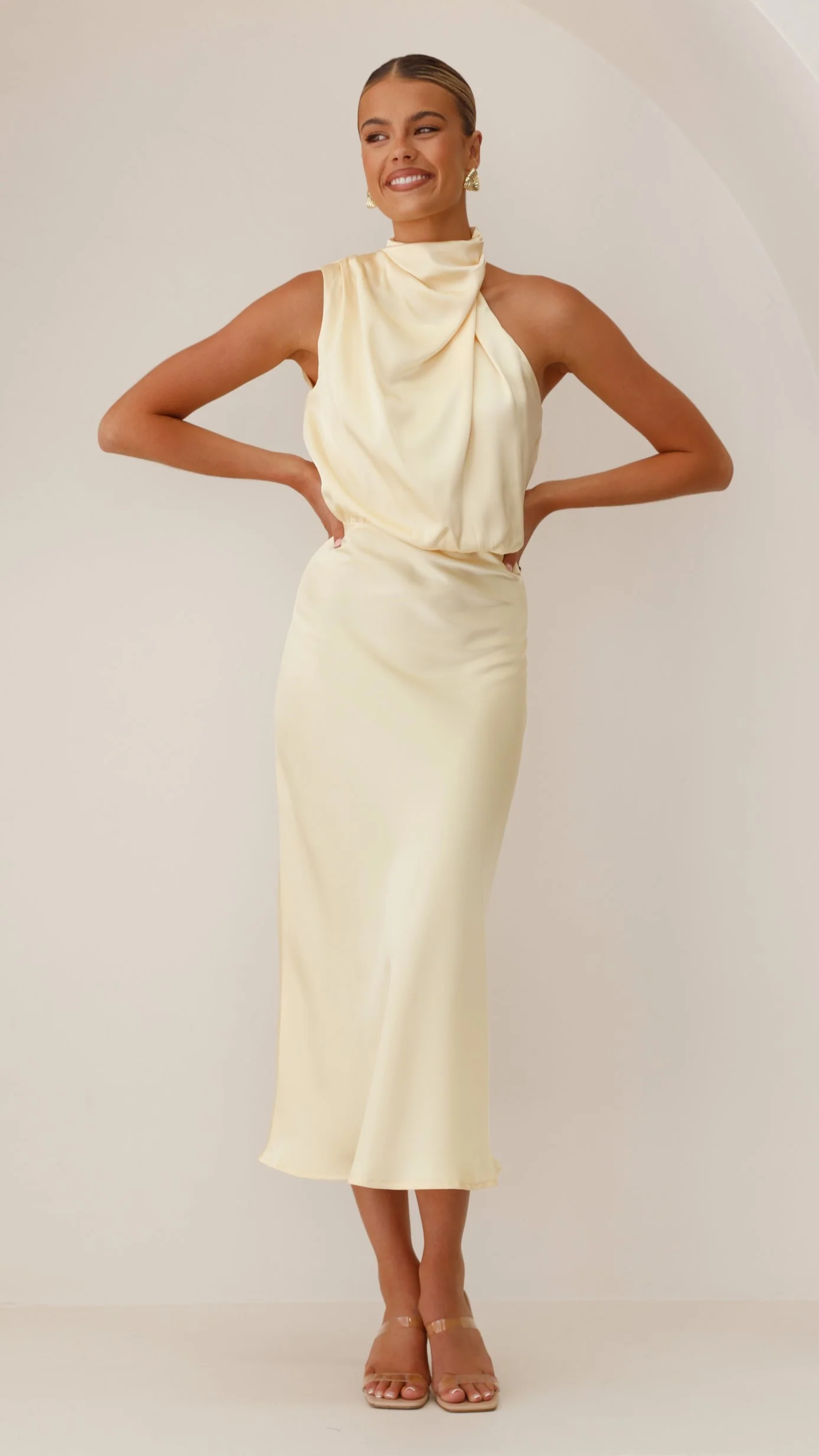 Esther Maxi Dress - Lemon - Image 6