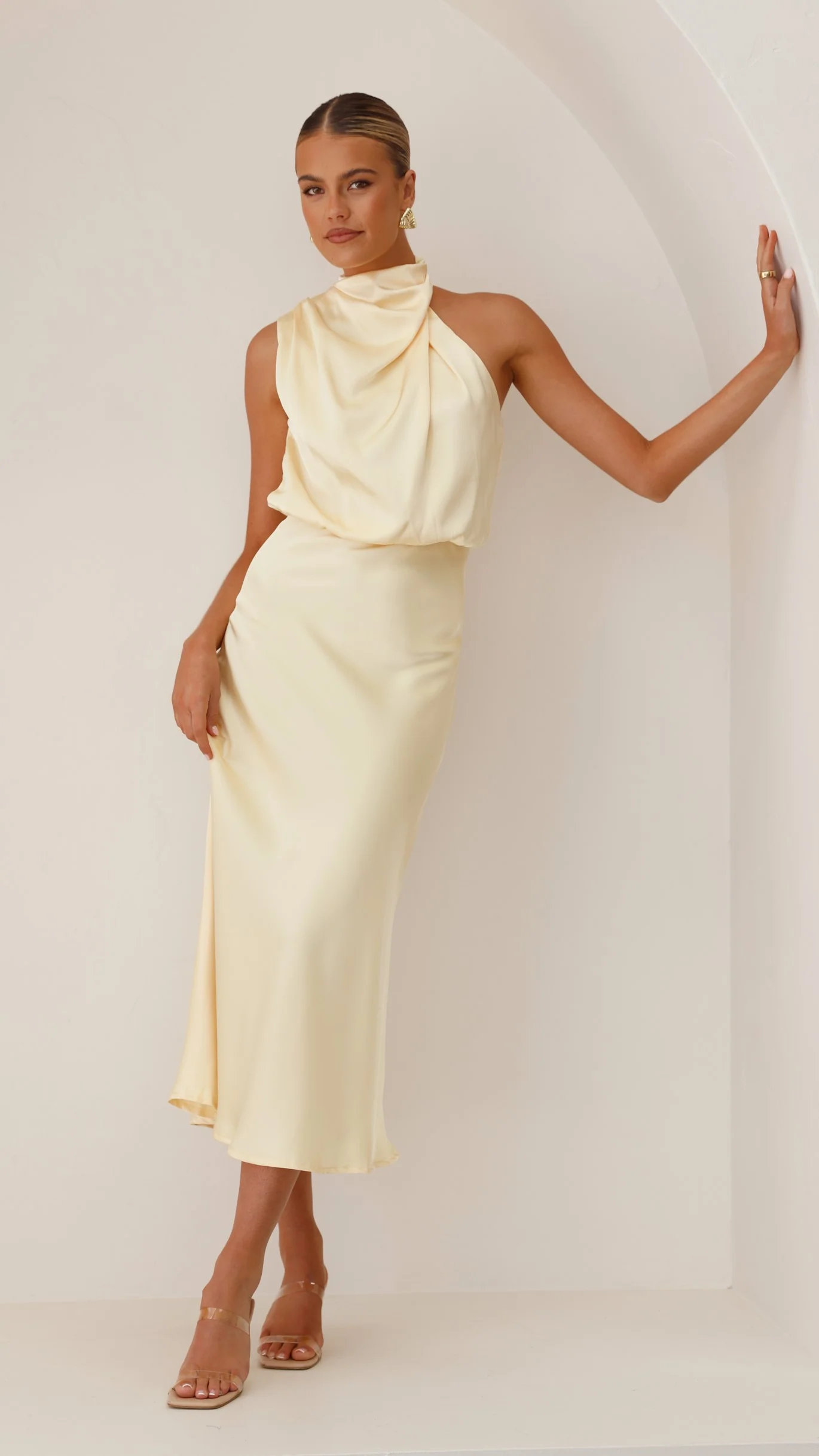 Esther Maxi Dress - Lemon - Image 9