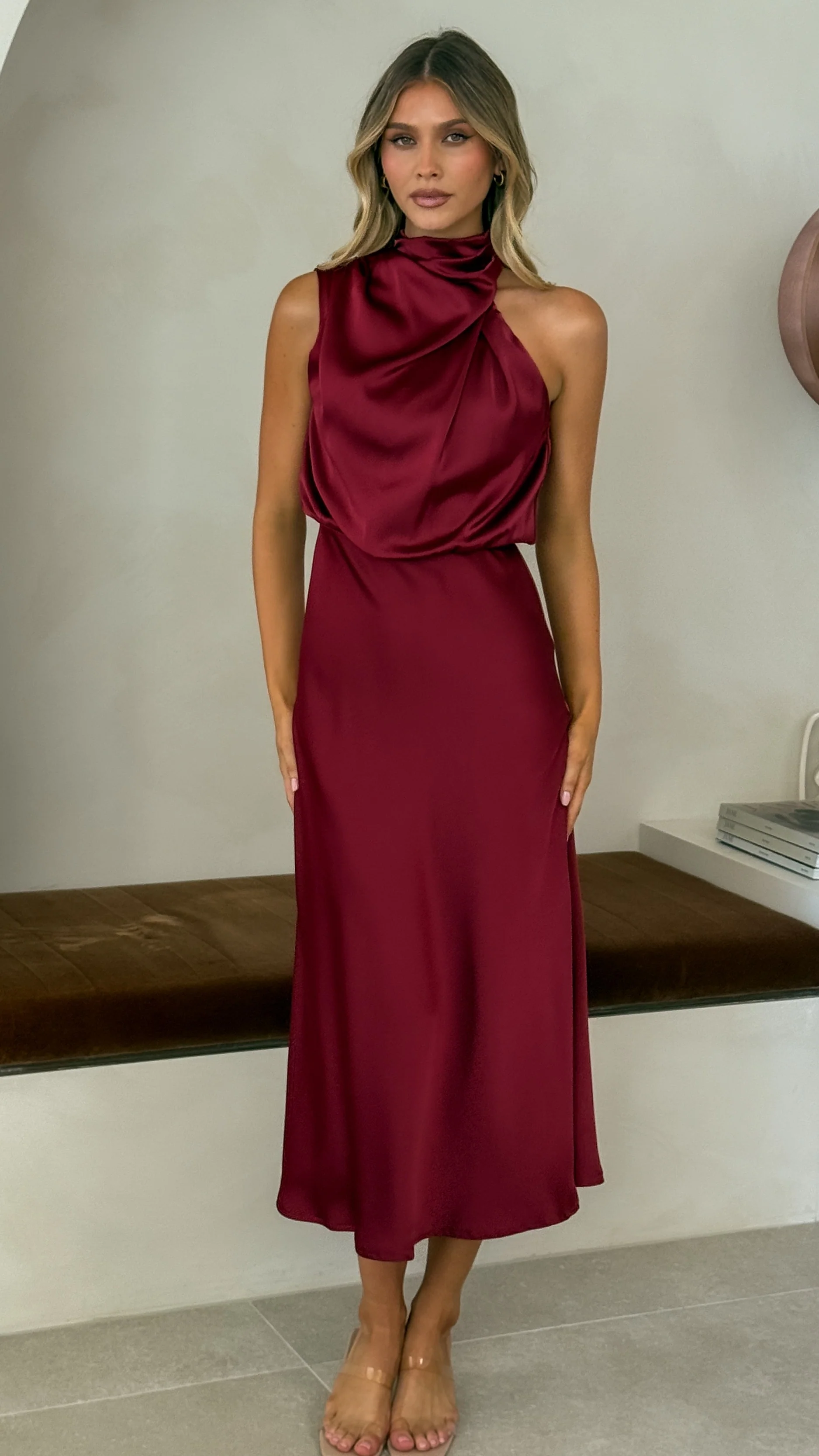 Esther Maxi Dress - Wine - Image 13