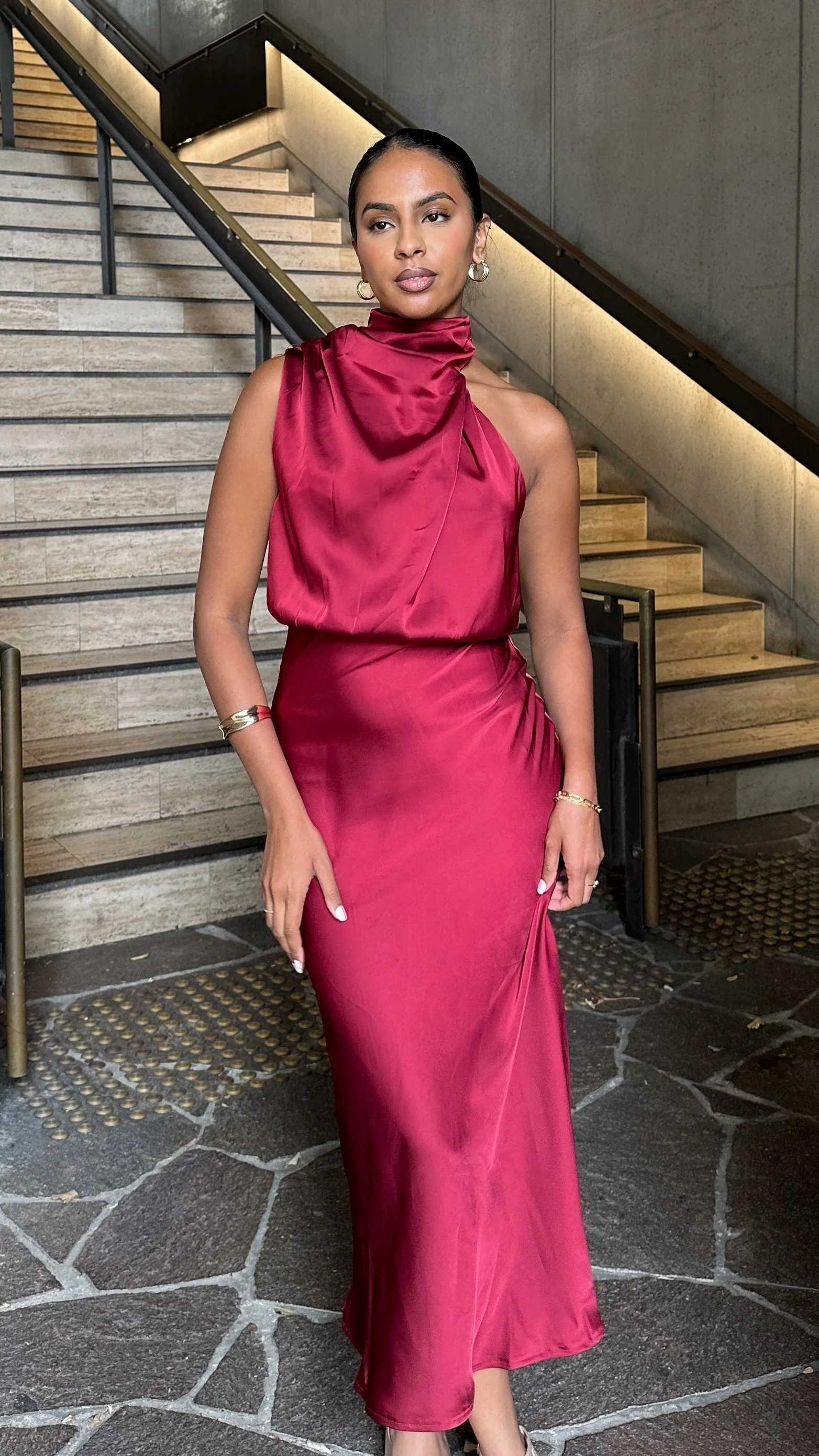 Esther Maxi Dress - Wine - Image 18