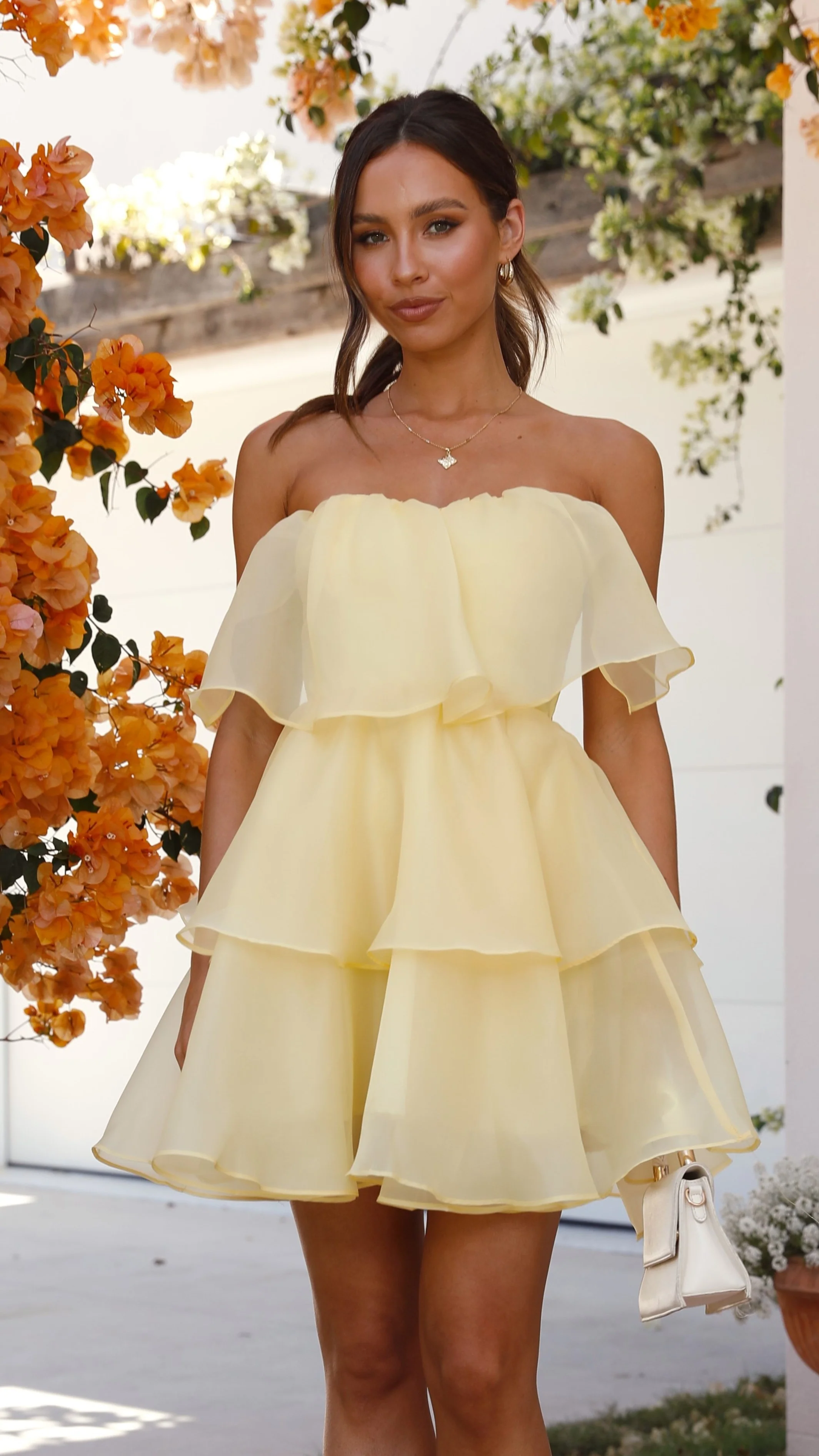 Fantasia Mini Dress - Yellow - Image 5