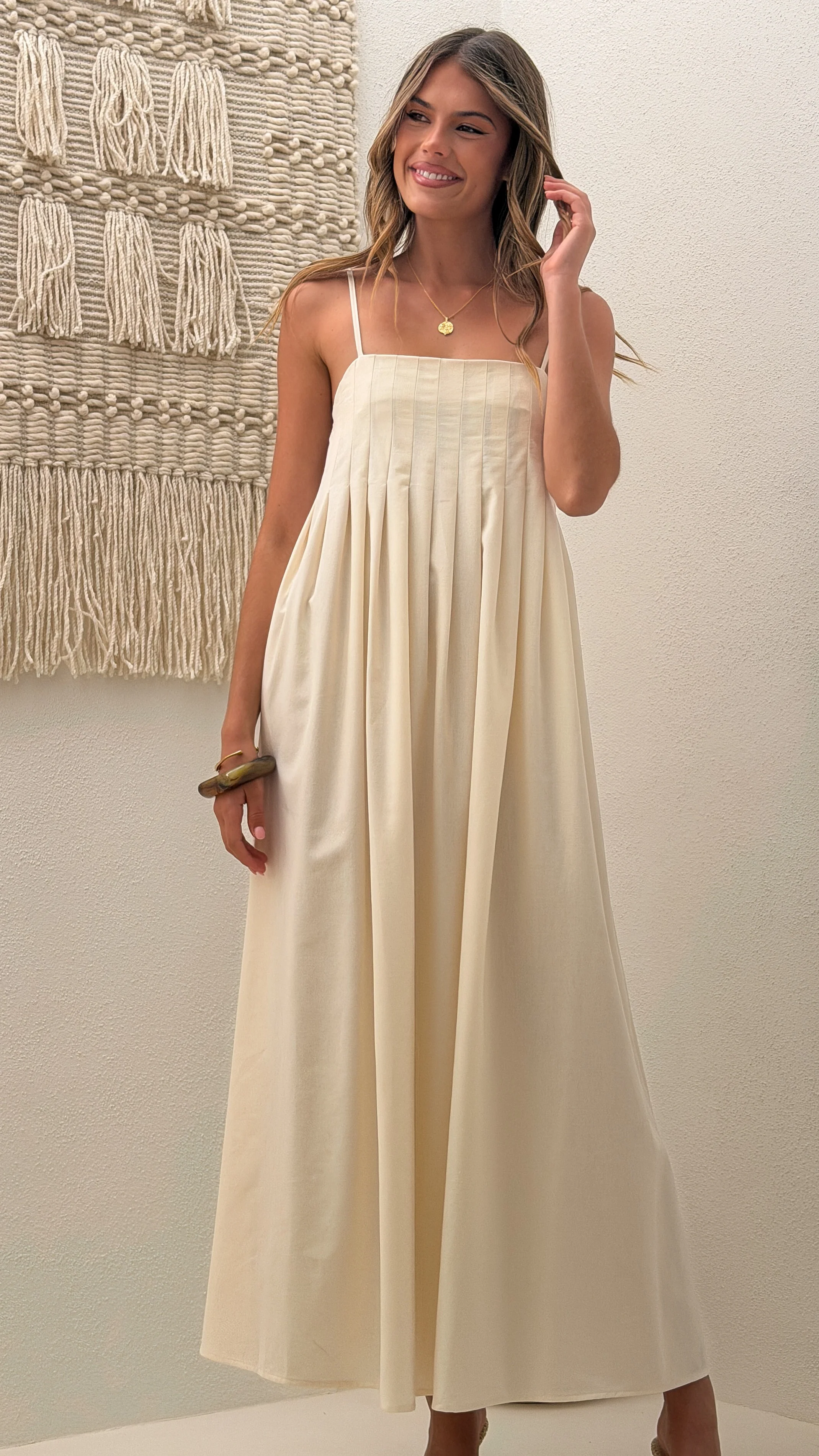 Fiorella Maxi Dress - Cream - Image 3