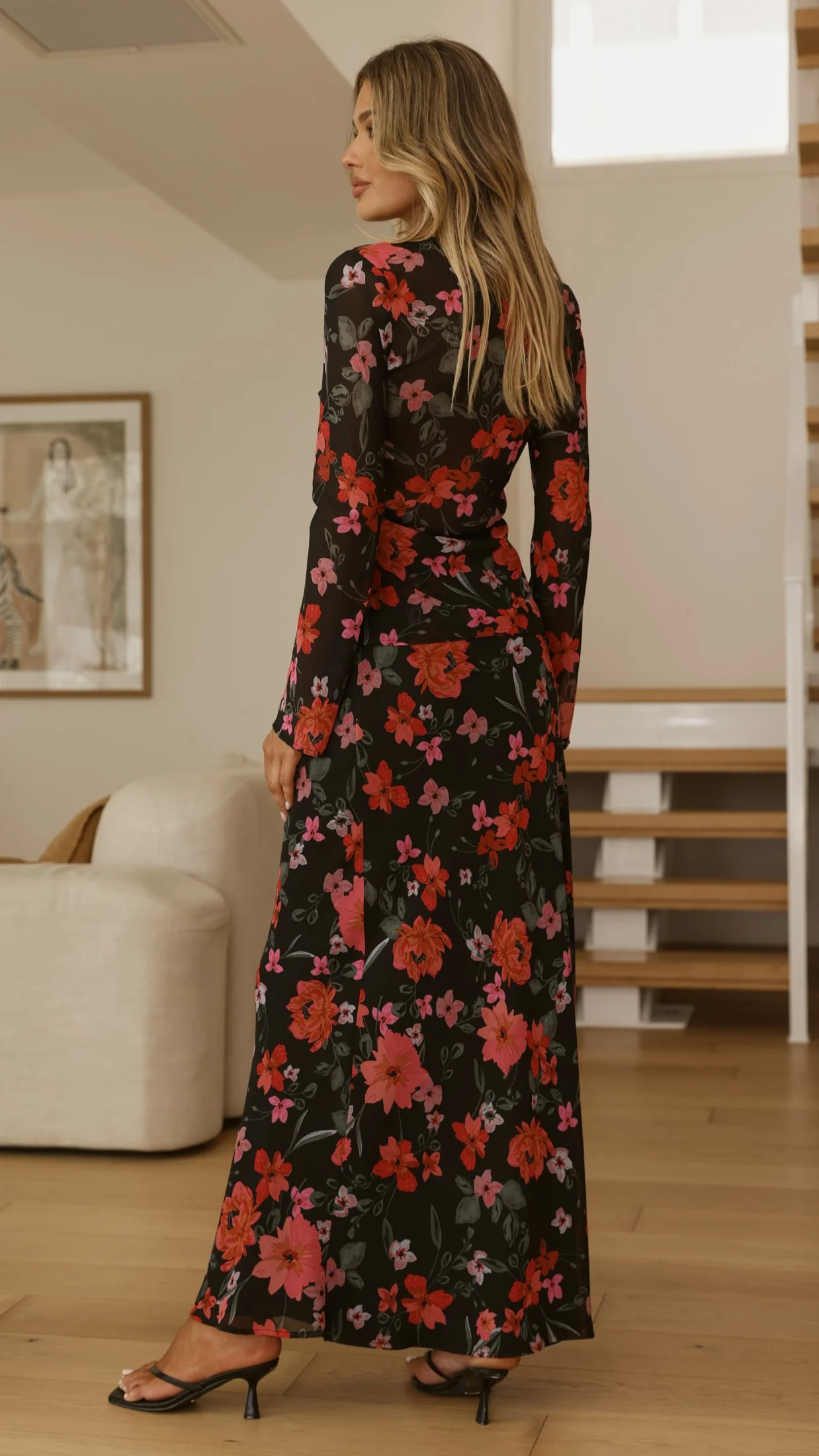 Flo Maxi Skirt - Dark Floral - Image 2