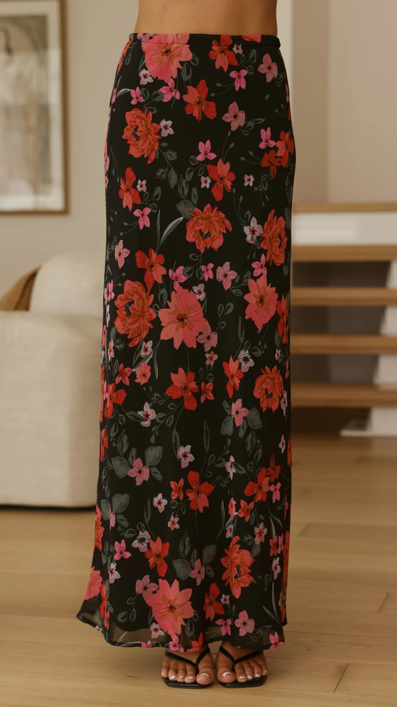Flo Maxi Skirt - Dark Floral - Image 3