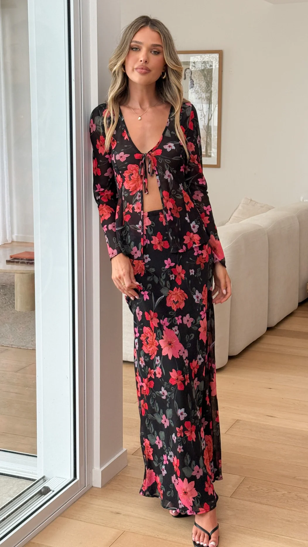 Flo Maxi Skirt - Dark Floral - Image 9