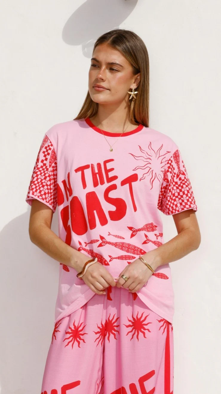 Florrie Tee - Pink/Red Tide - Image 12