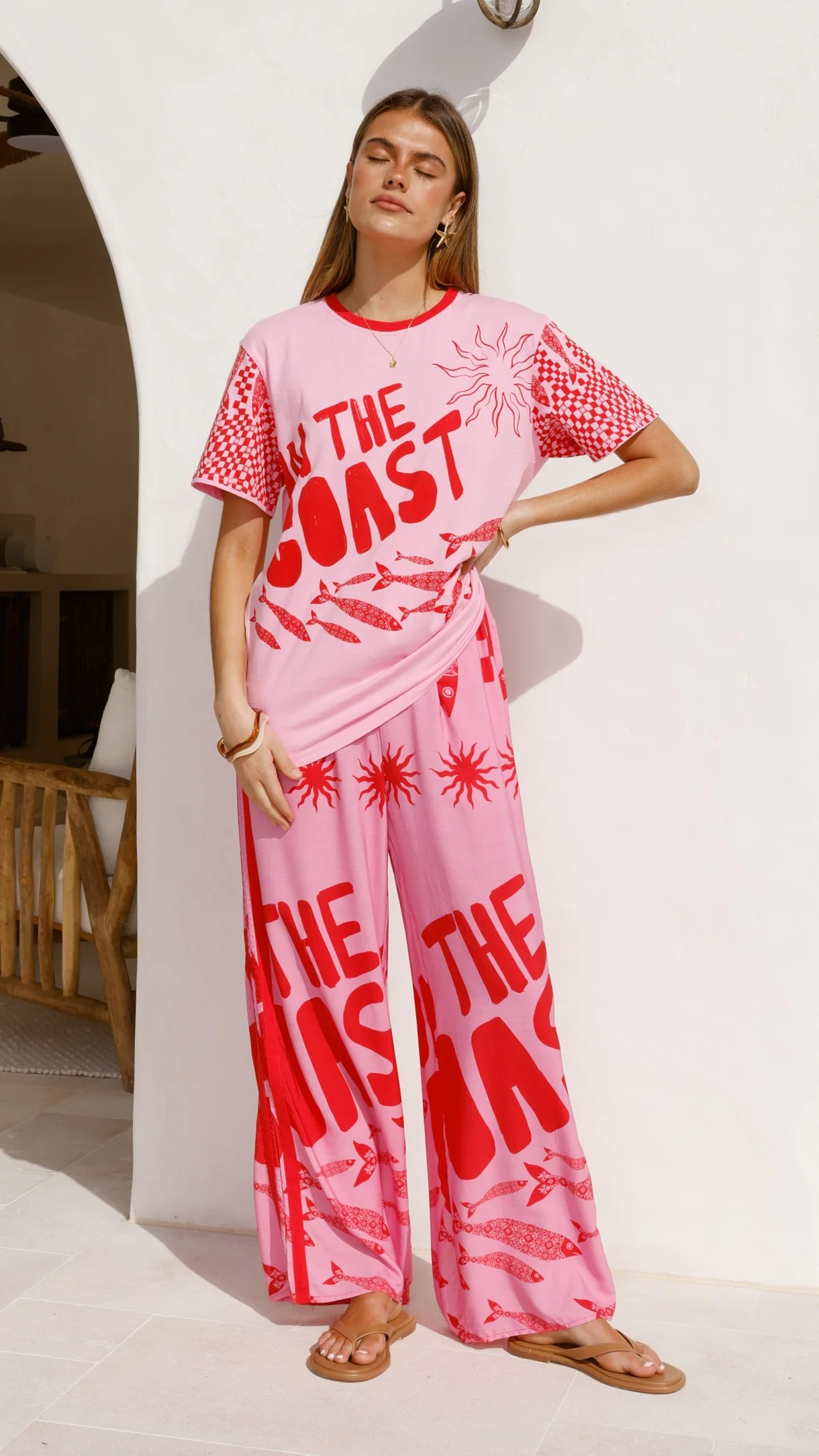 Florrie Tee - Pink/Red Tide - Image 3