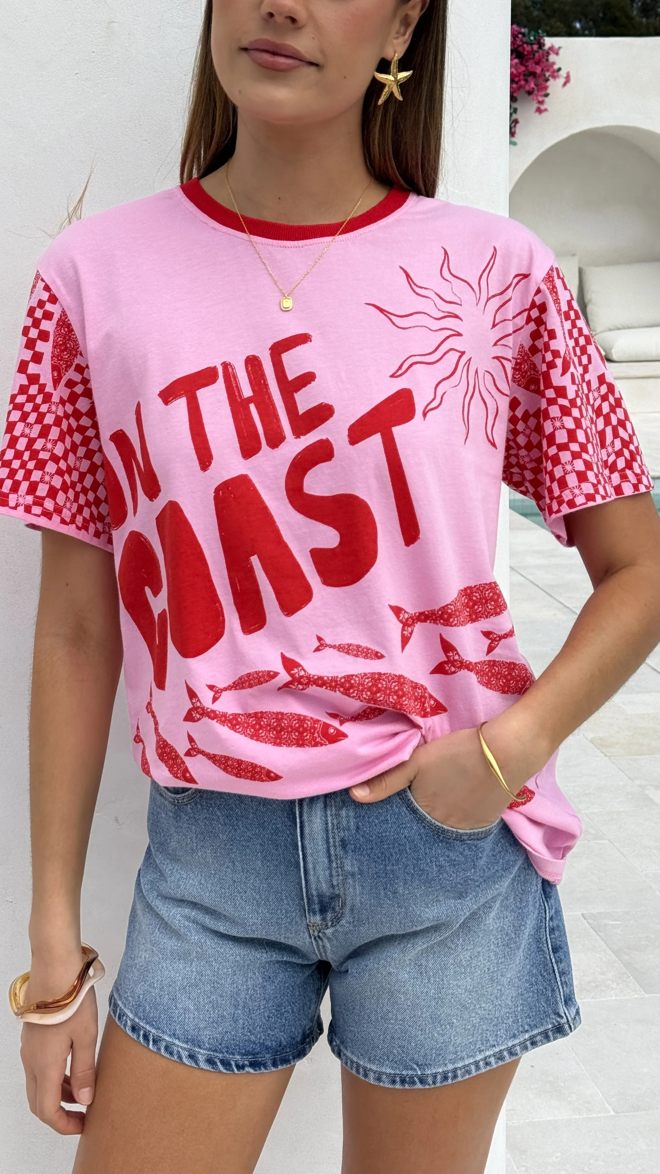 Florrie Tee - Pink/Red Tide - Image 5