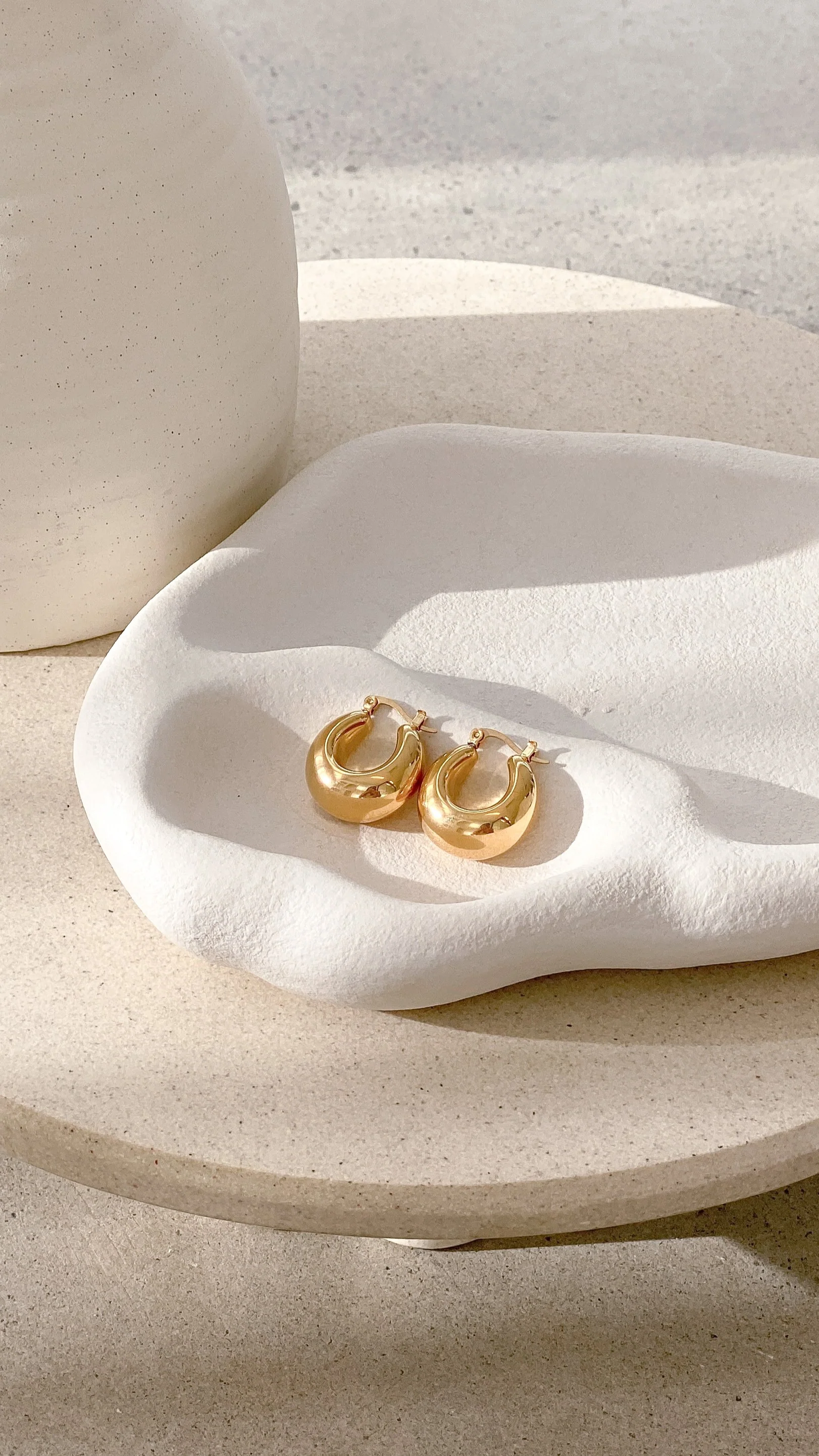 Forte Hoop Earrings - Gold - Image 6