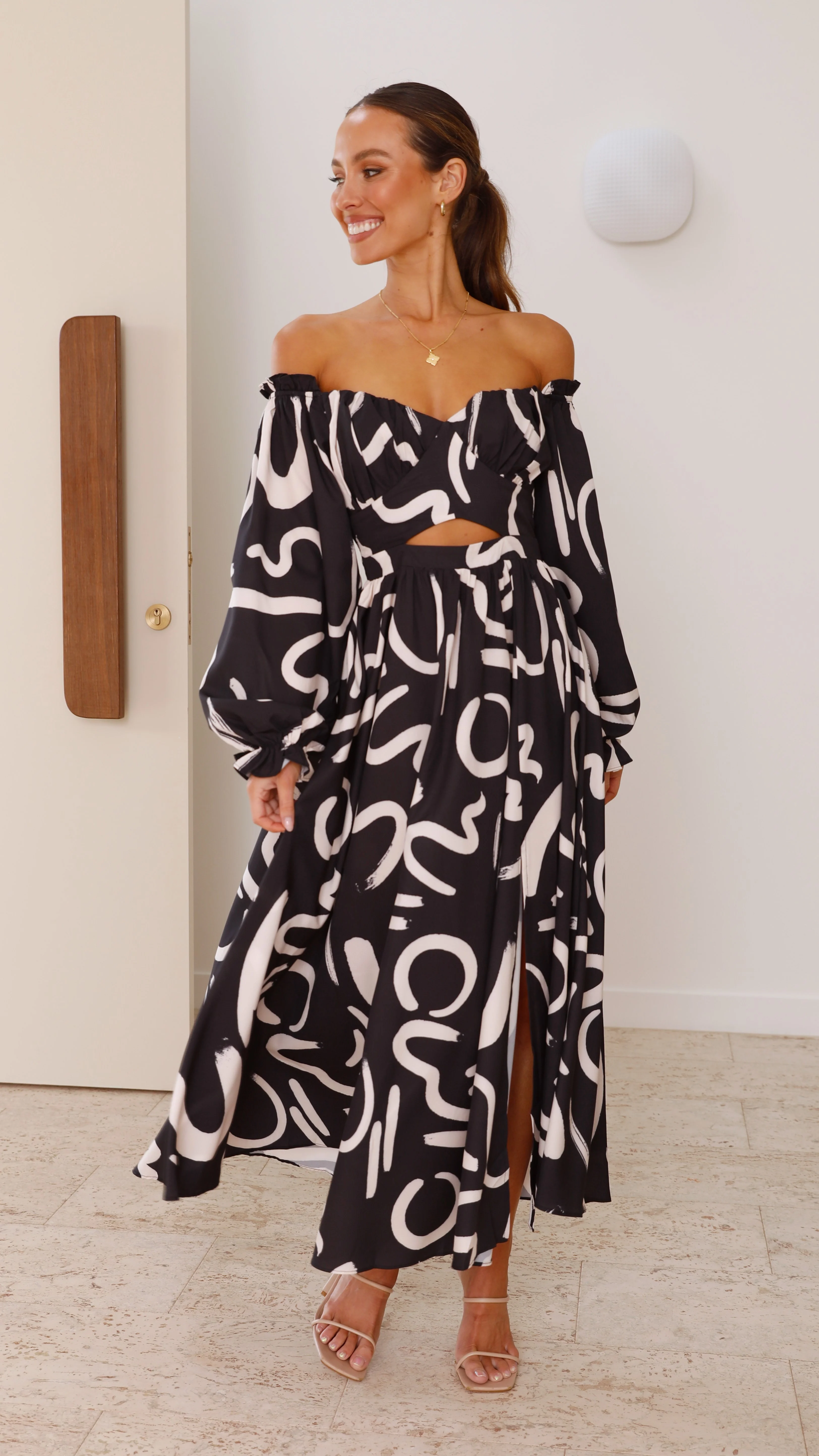 Freya Maxi Dress - Black - Image 4