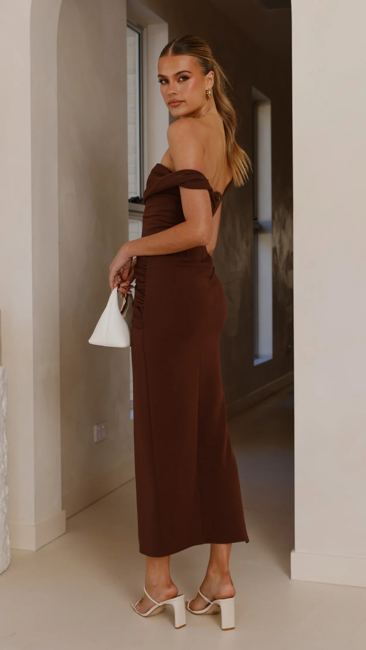 Gardenia Maxi Dress - Chocolate - Image 6