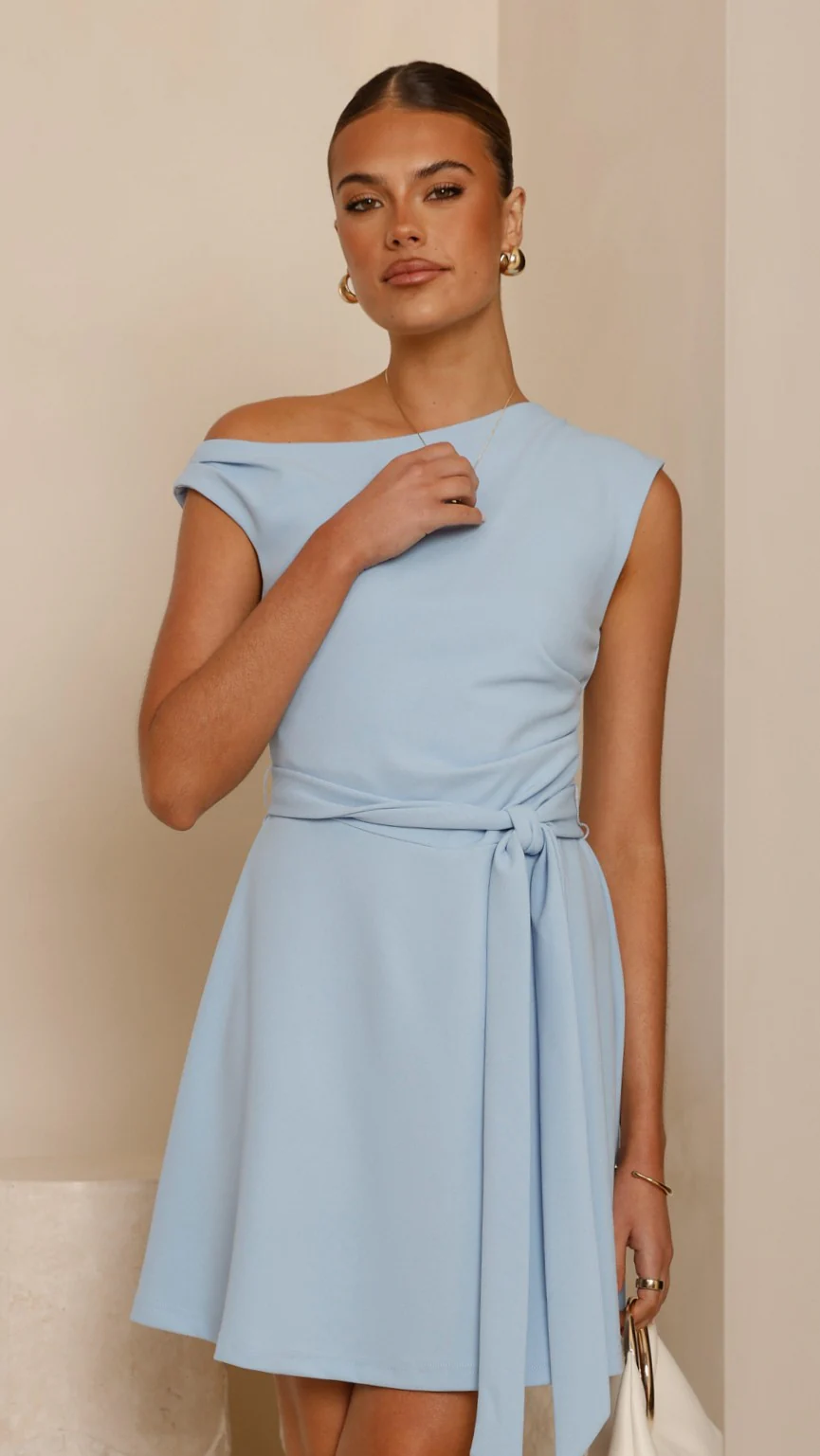 Gem Mini Dress - Blue - Image 4