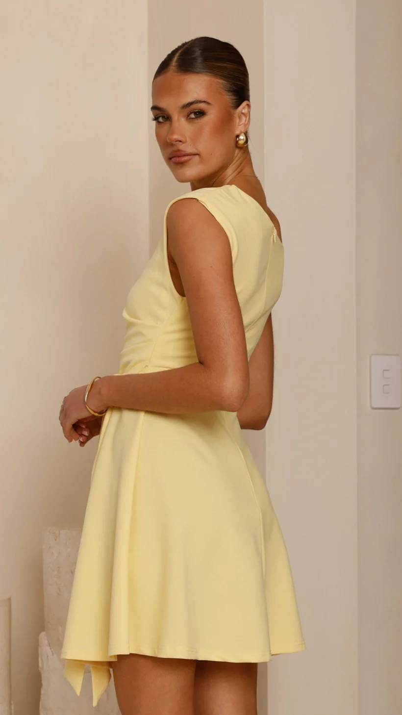 Gem Mini Dress - Yellow - Image 2