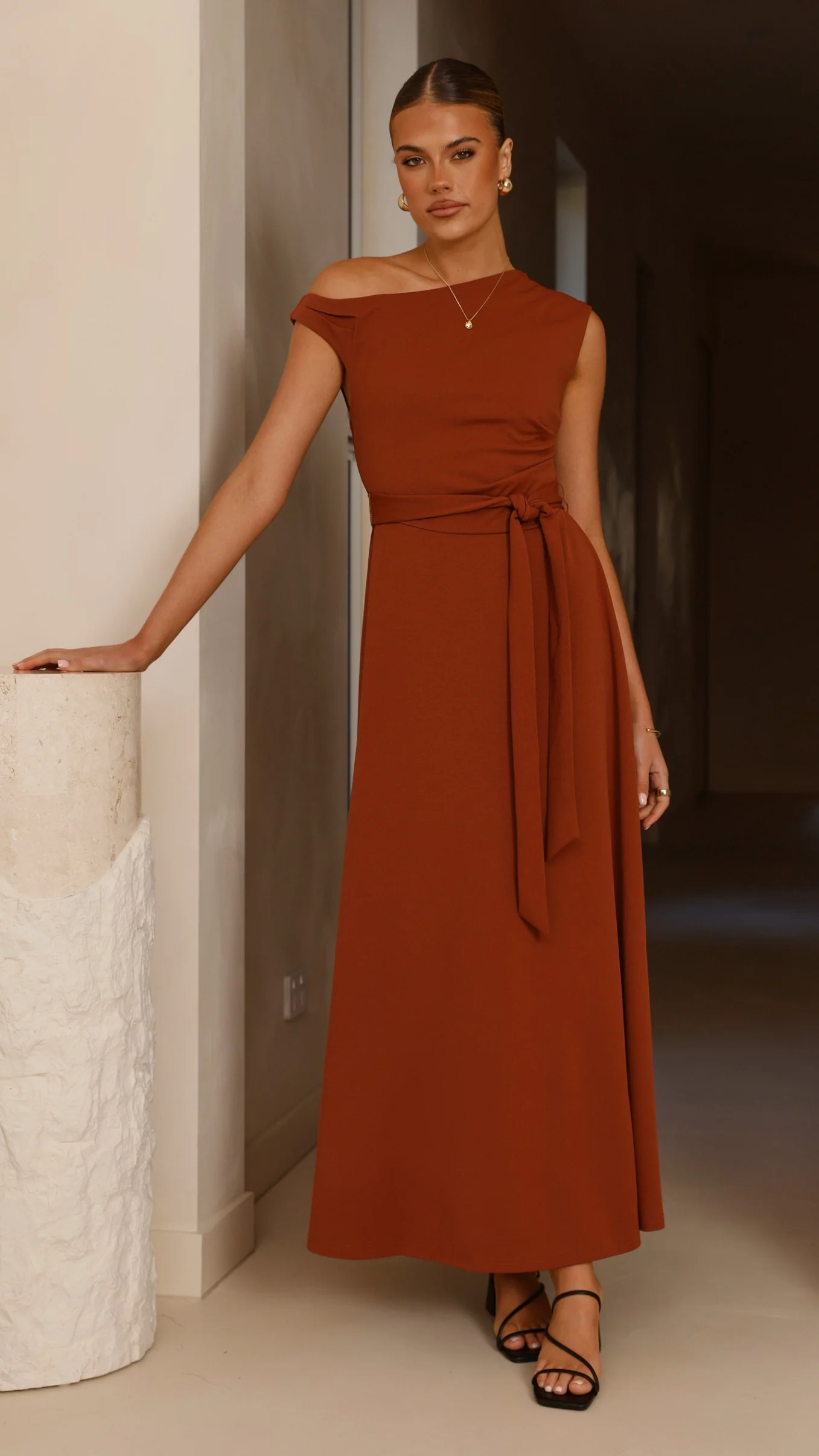 Gemma Maxi Dress - Brown - Image 4