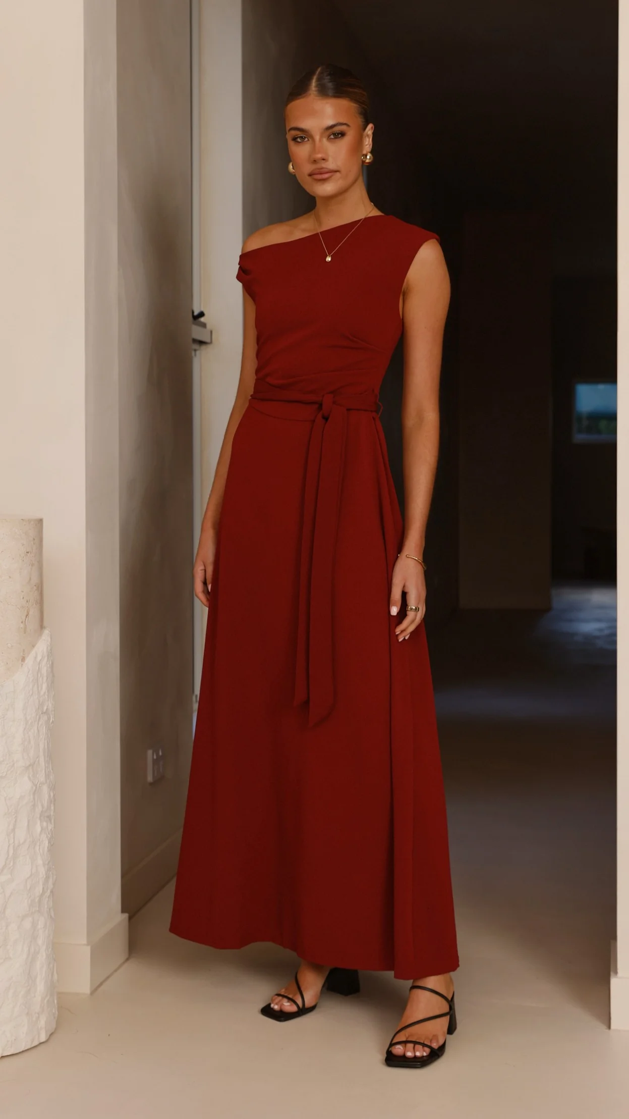 Gemma Maxi Dress - Burgundy - Image 5