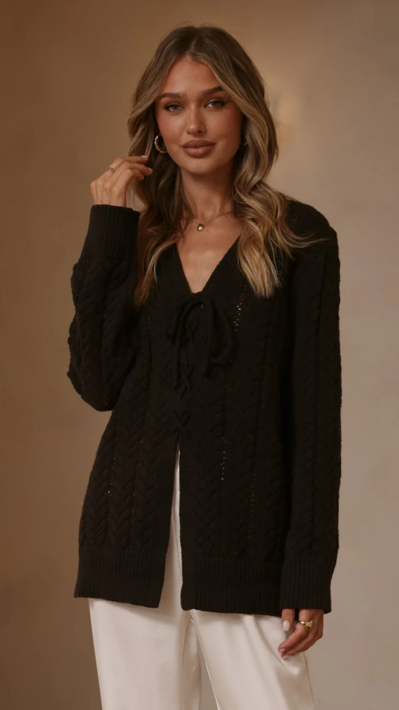 Georgia Knit Top - Black