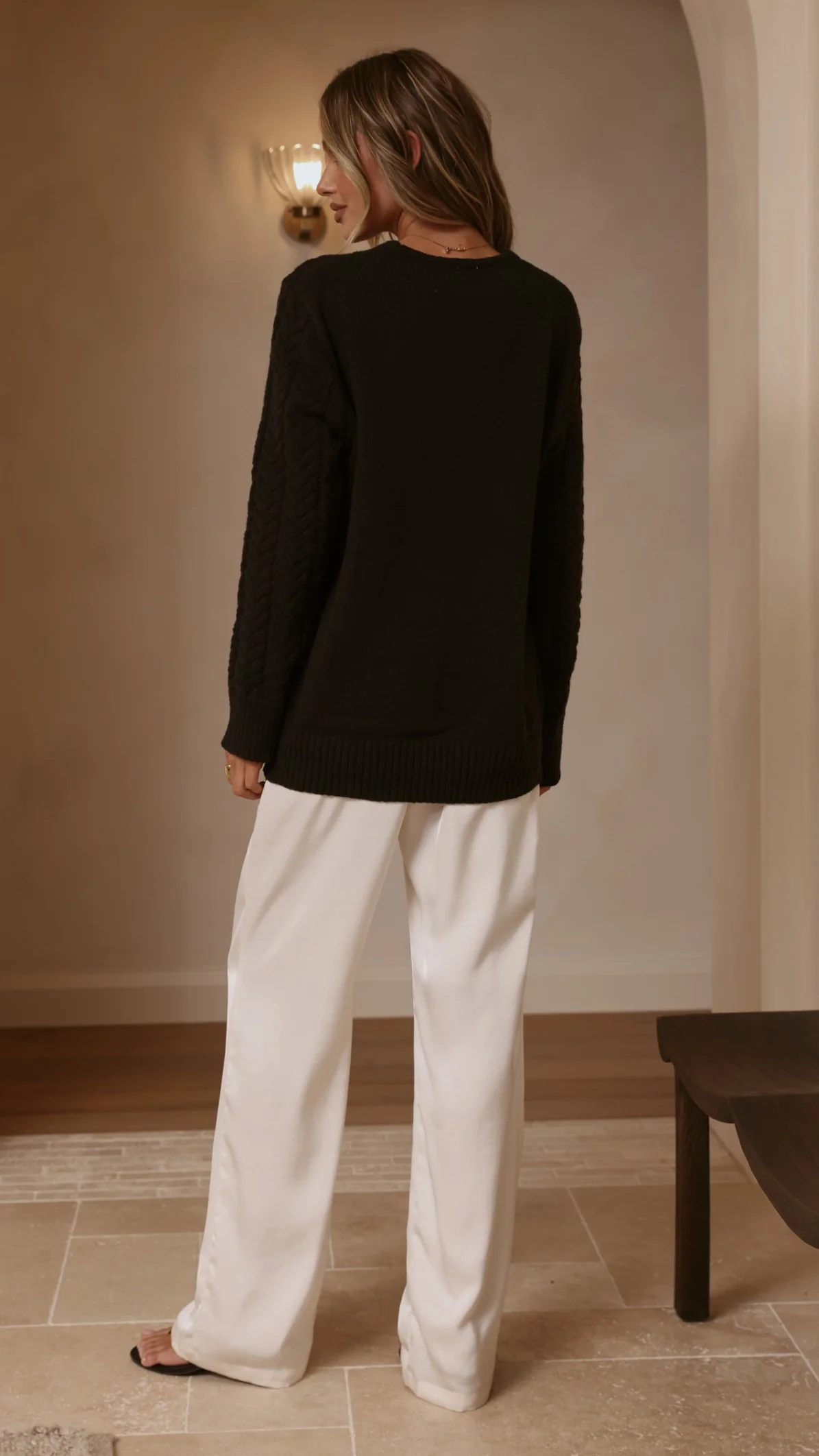 Georgia Knit Top - Black - Image 2