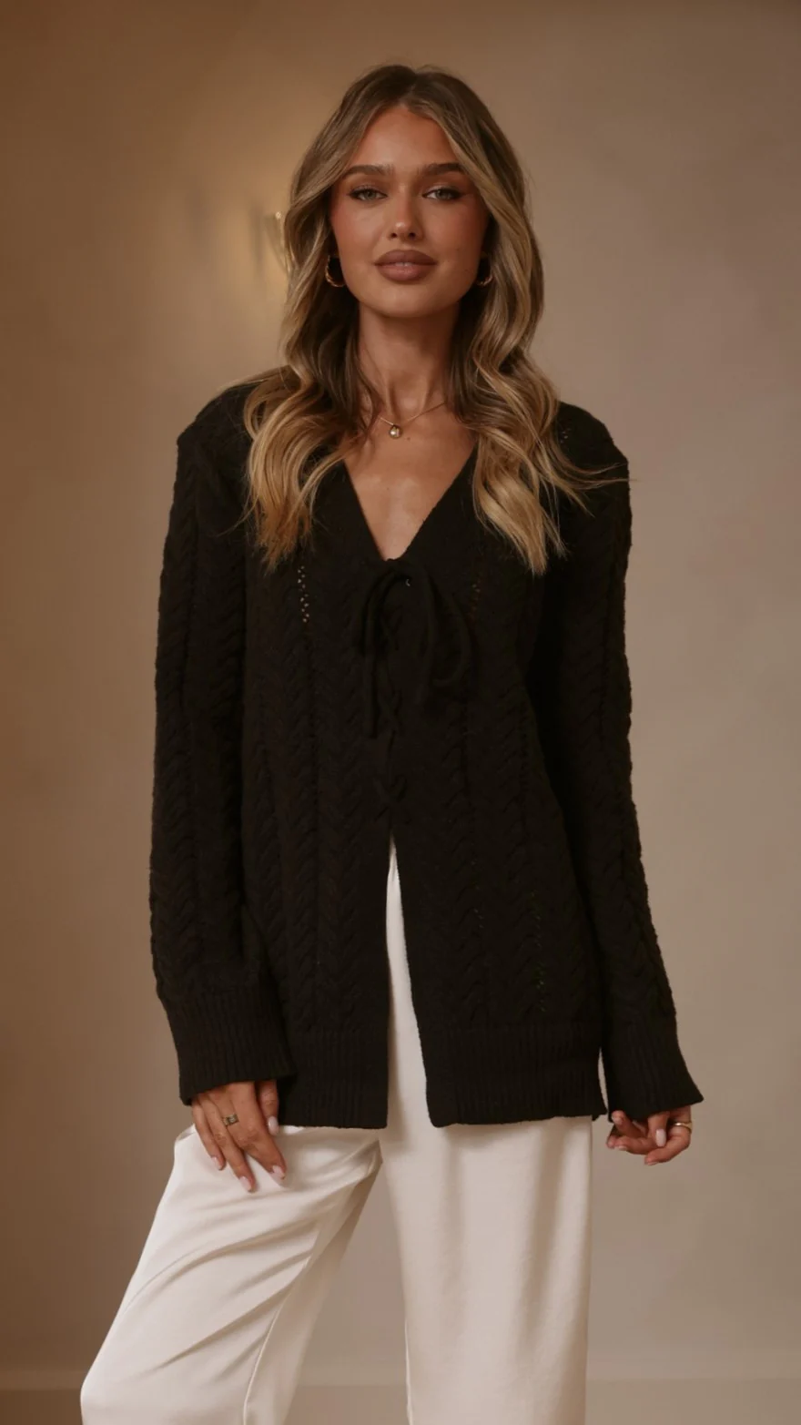Georgia Knit Top - Black - Image 3
