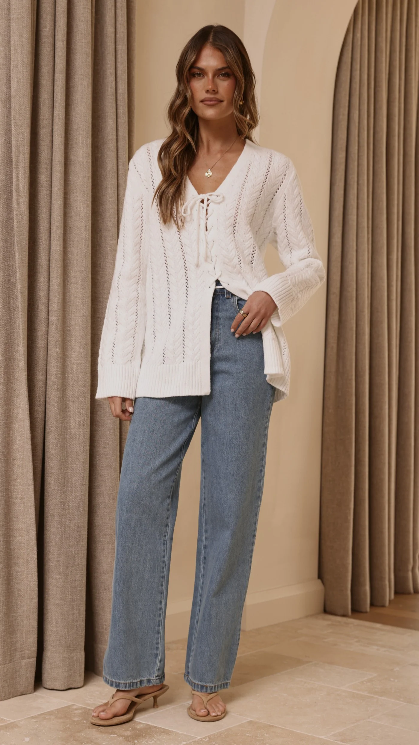Georgia Knit Top - White - Image 6