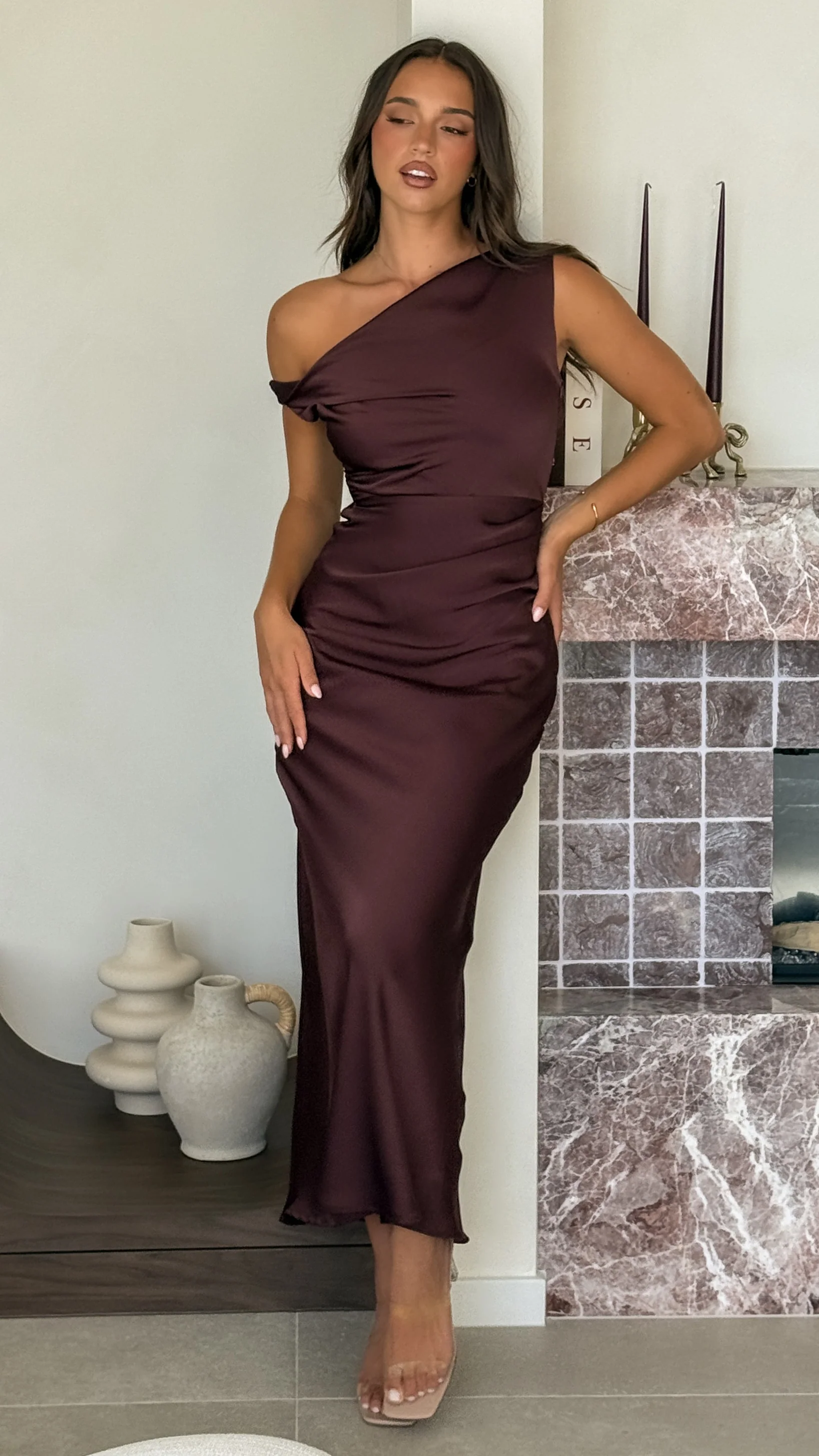 Gigi Maxi Dress - Chocolate - Image 6