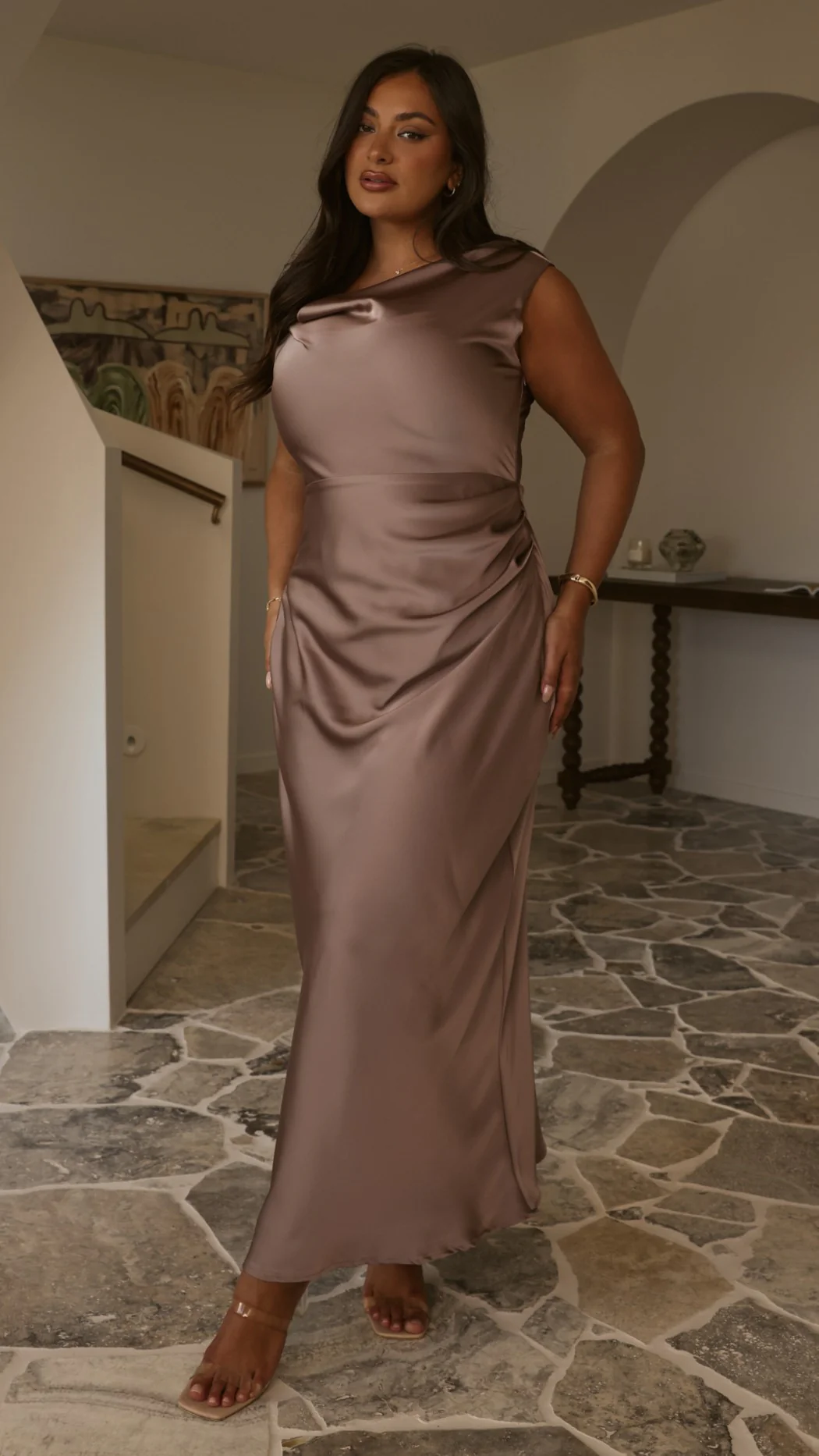 Gigi Maxi Dress - Mushroom - Image 18