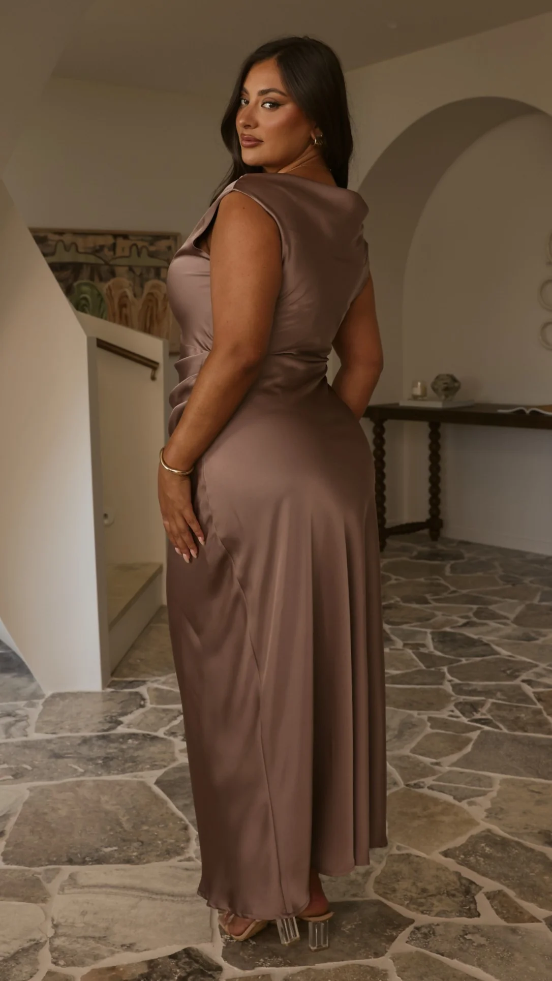 Gigi Maxi Dress - Mushroom - Image 23