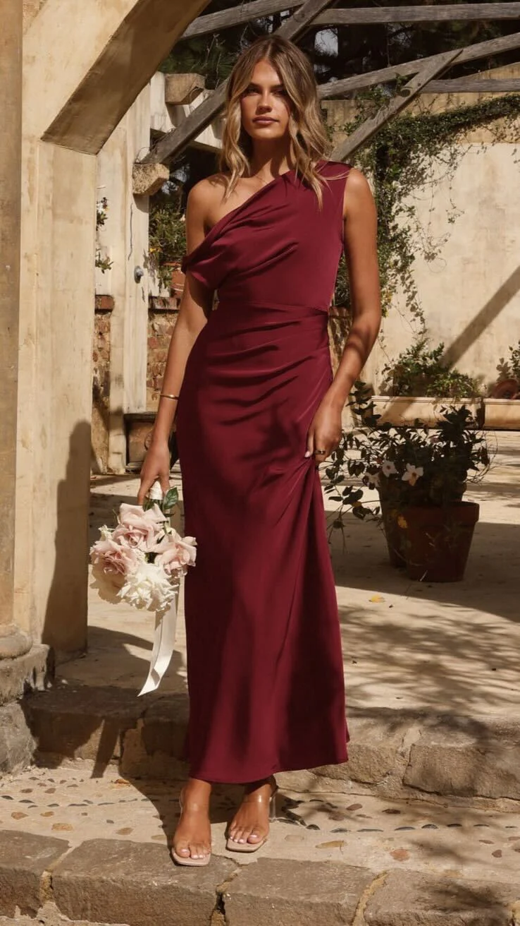 Gigi Maxi Dress - Wine - Image 12