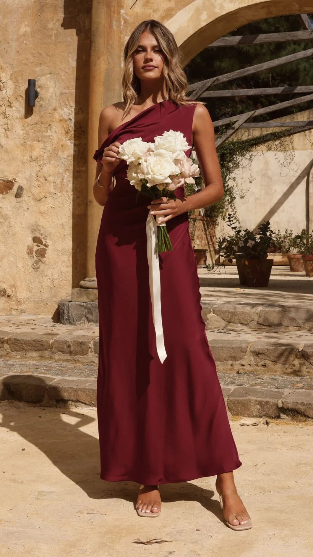 Gigi Maxi Dress - Wine - Image 4