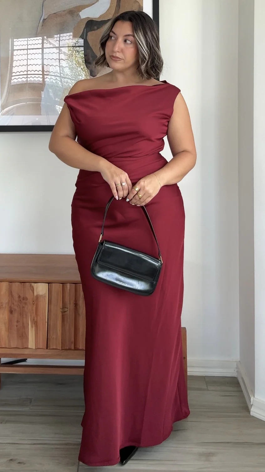 Gigi Maxi Dress - Wine - Image 8