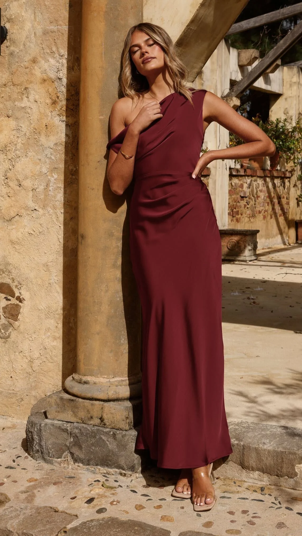 Gigi Maxi Dress - Wine - Image 9