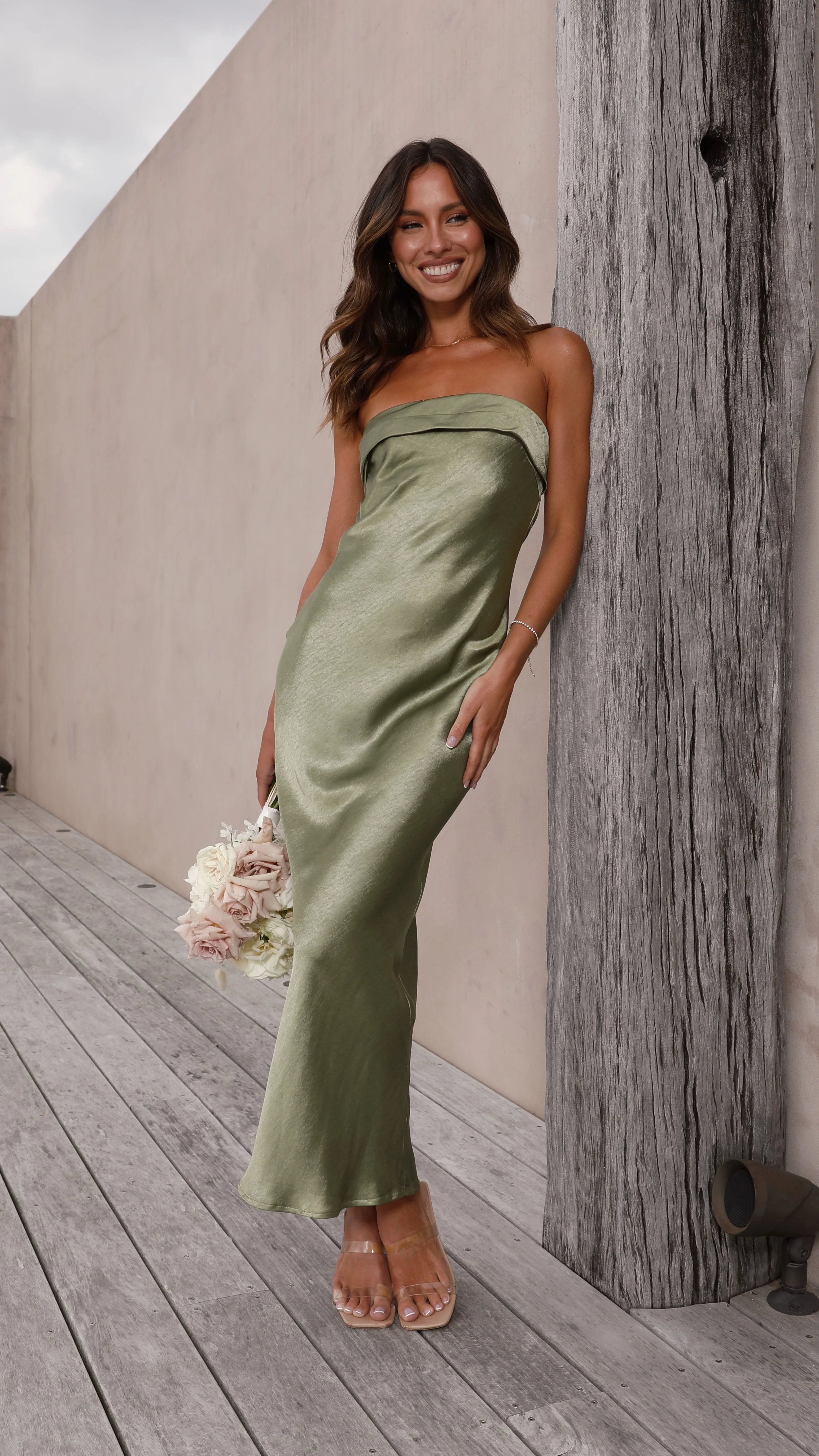 Gisele Maxi Dress - Olive - Image 11