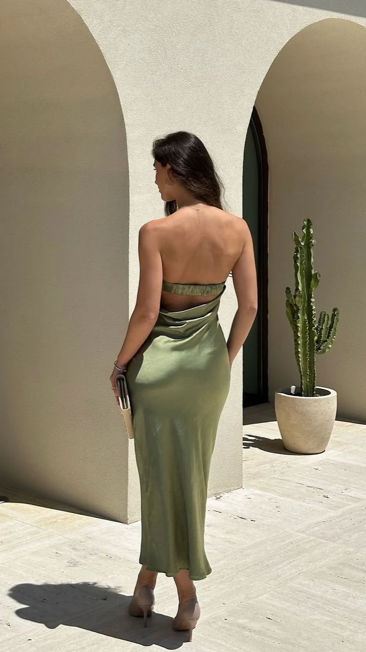Gisele Maxi Dress - Olive - Image 12