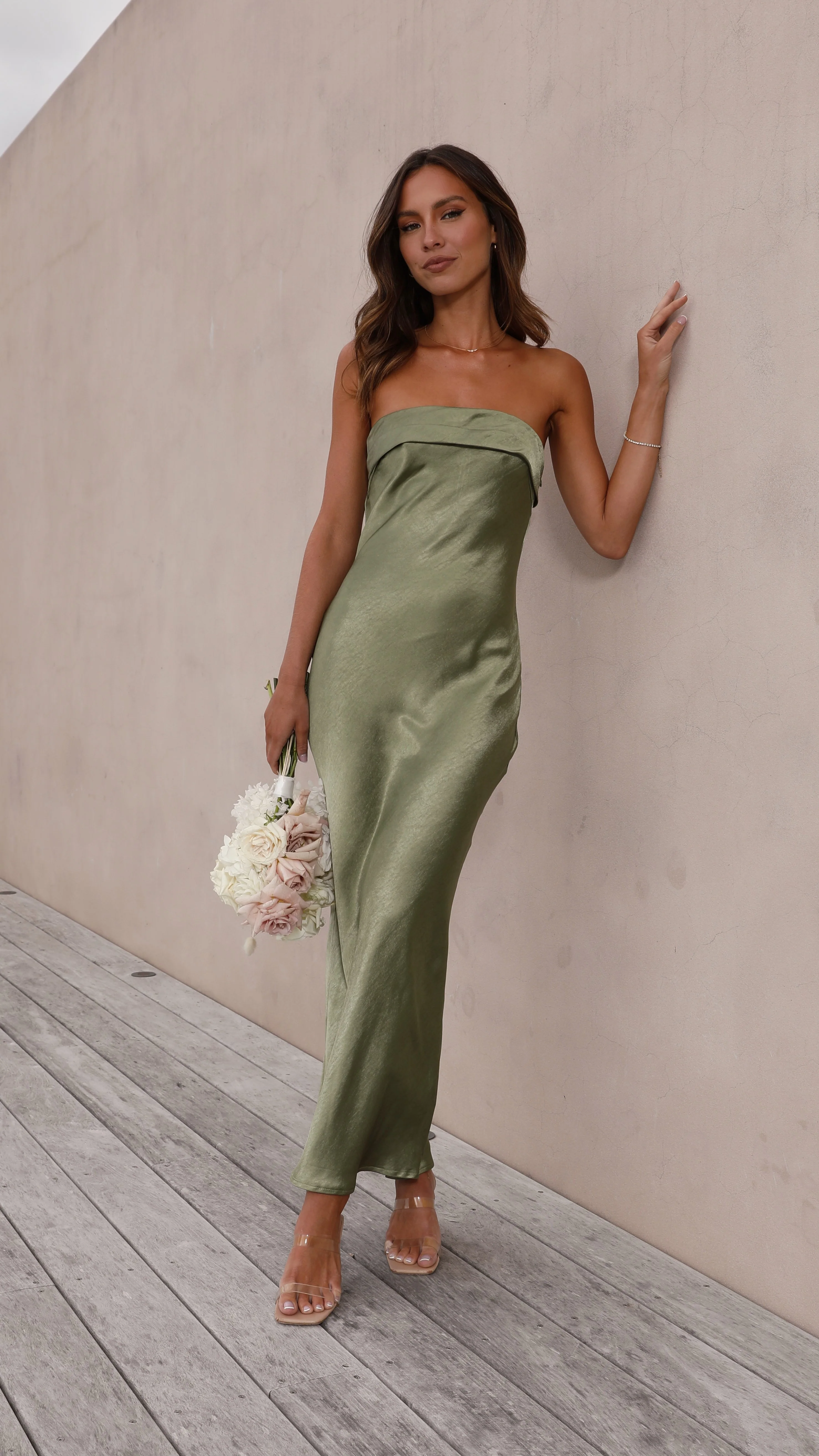 Gisele Maxi Dress - Olive - Image 13