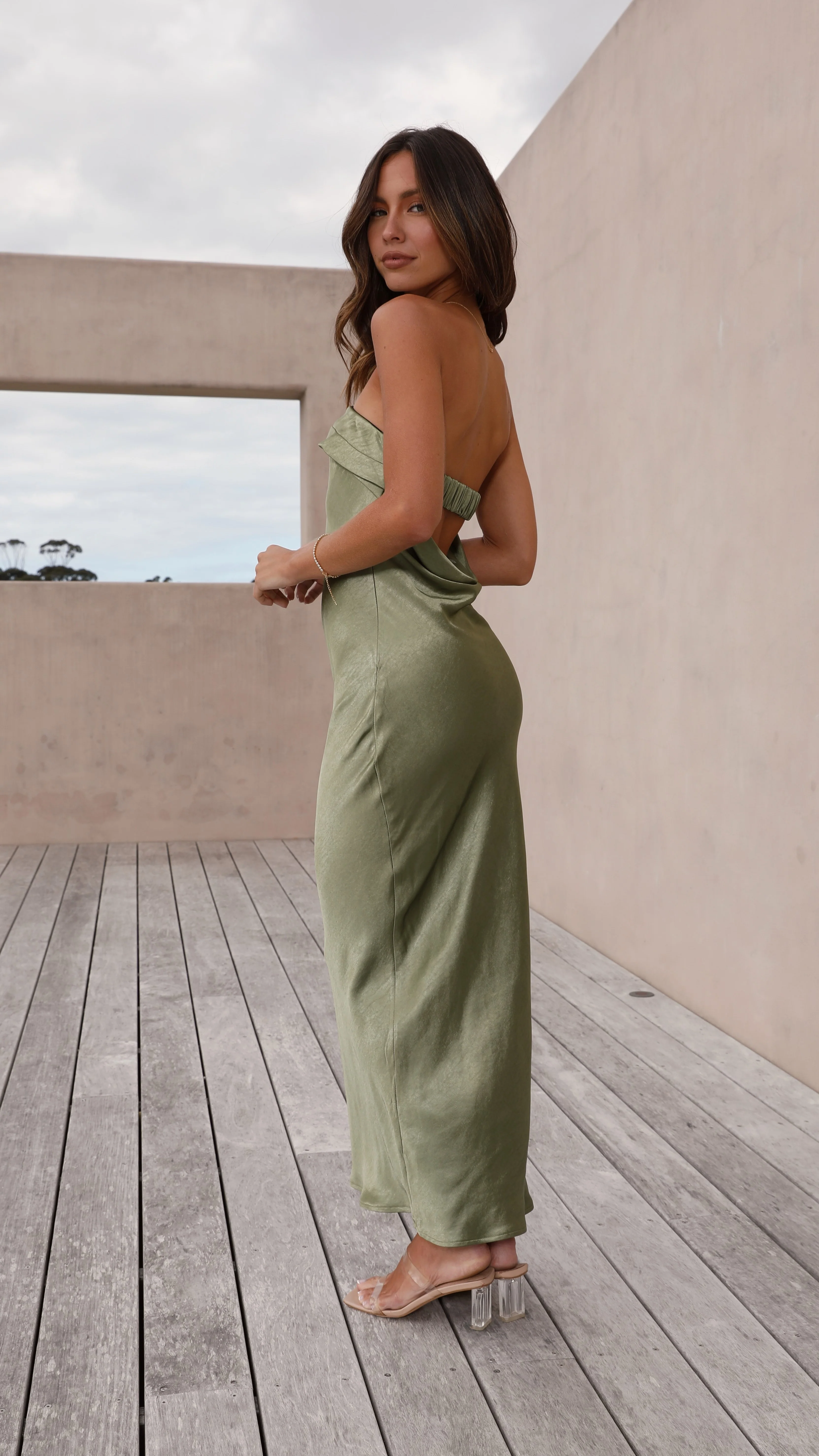 Gisele Maxi Dress - Olive - Image 3