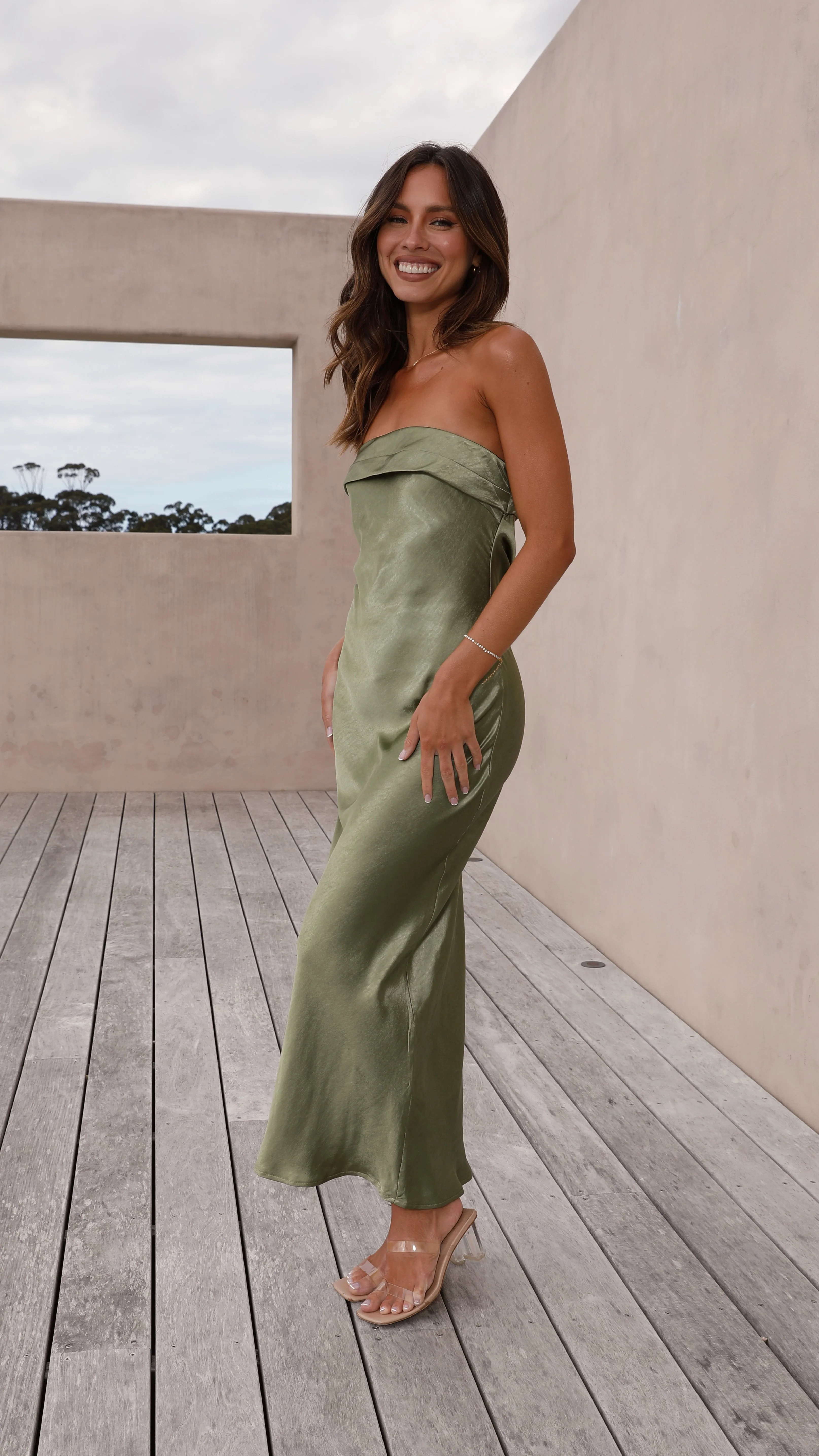 Gisele Maxi Dress - Olive - Image 4